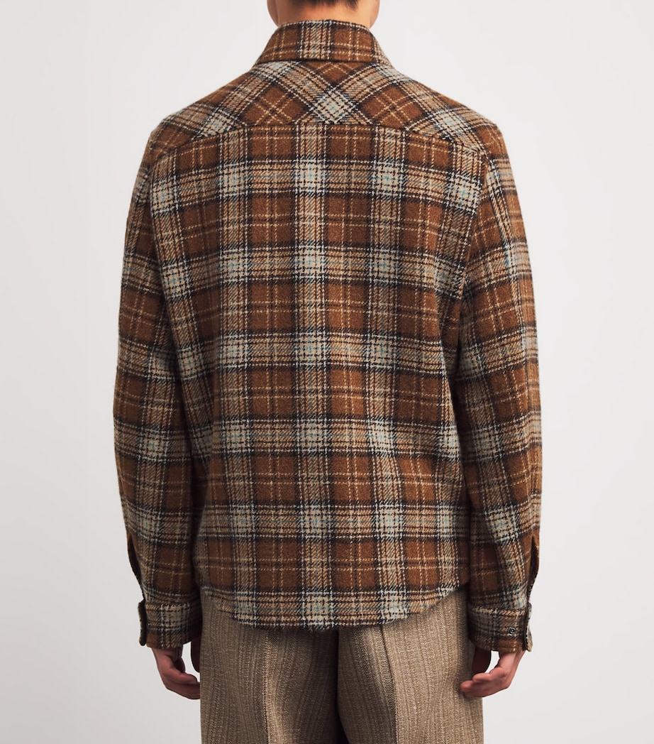 Virgin Wool Check Overshirt F22 Image 4