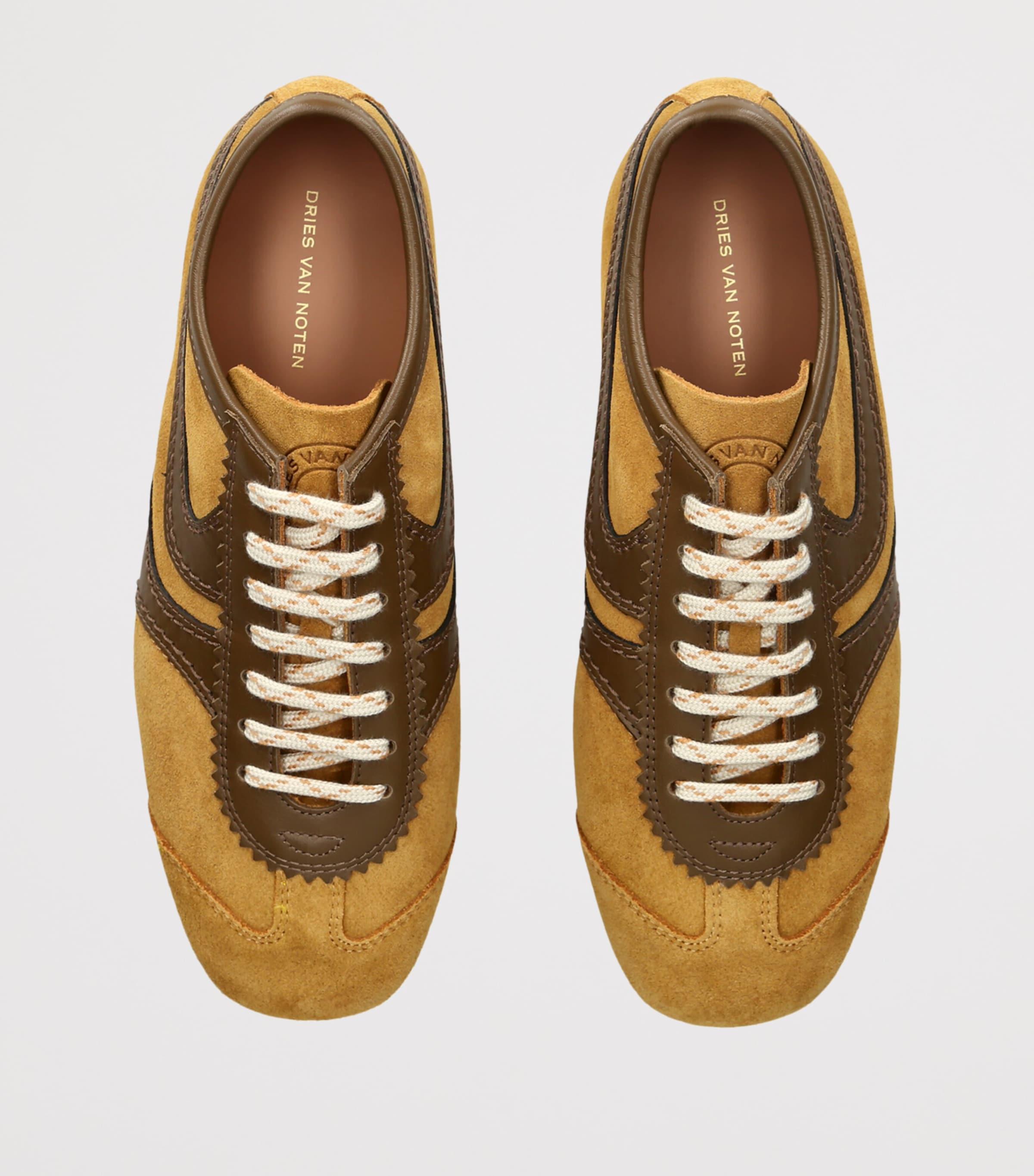 DRIES VAN NOTEN Suede Dustin Sneakers Khaki Image 3