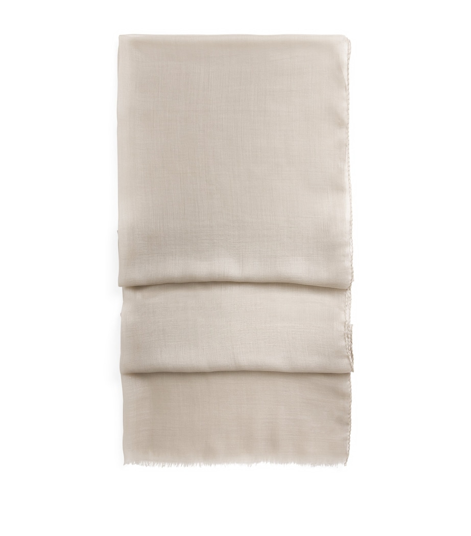 Agnona Cashmere Shawl Scarf Ivory/butter Image 1