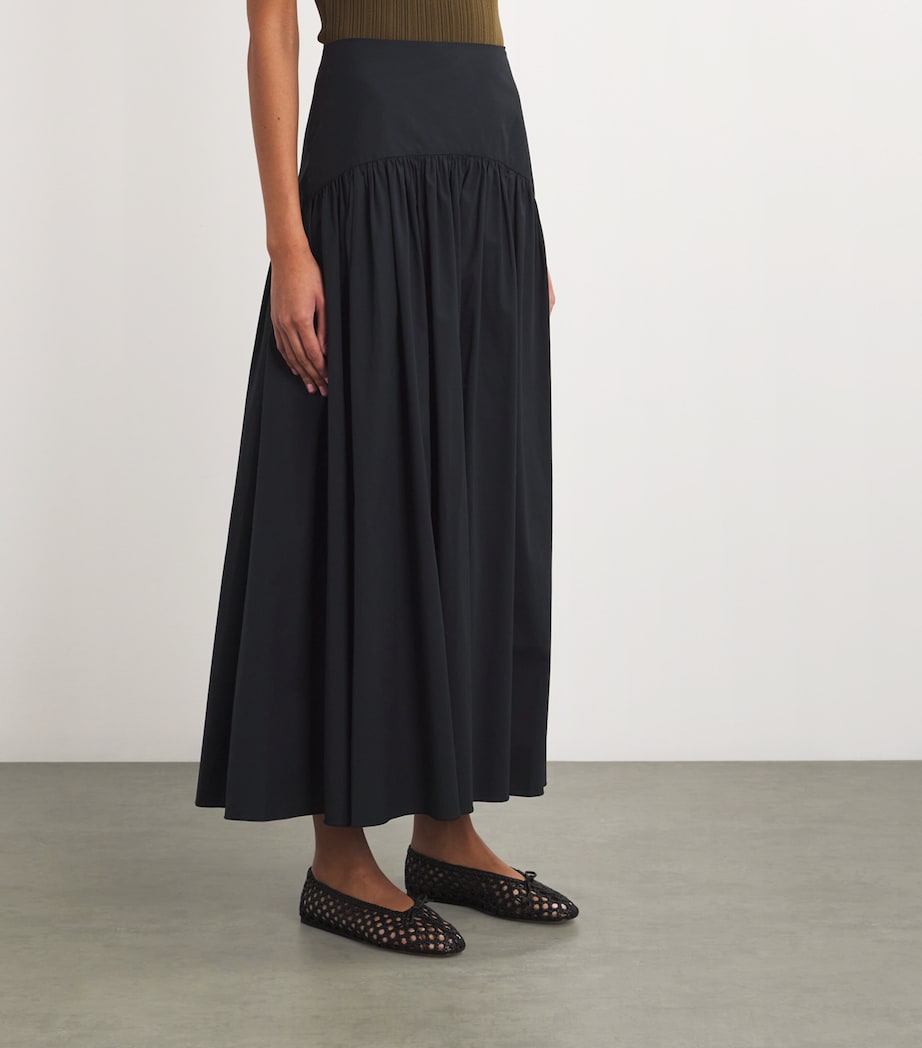 STAUD Womens Procida Maxi Skirt Black Image 3