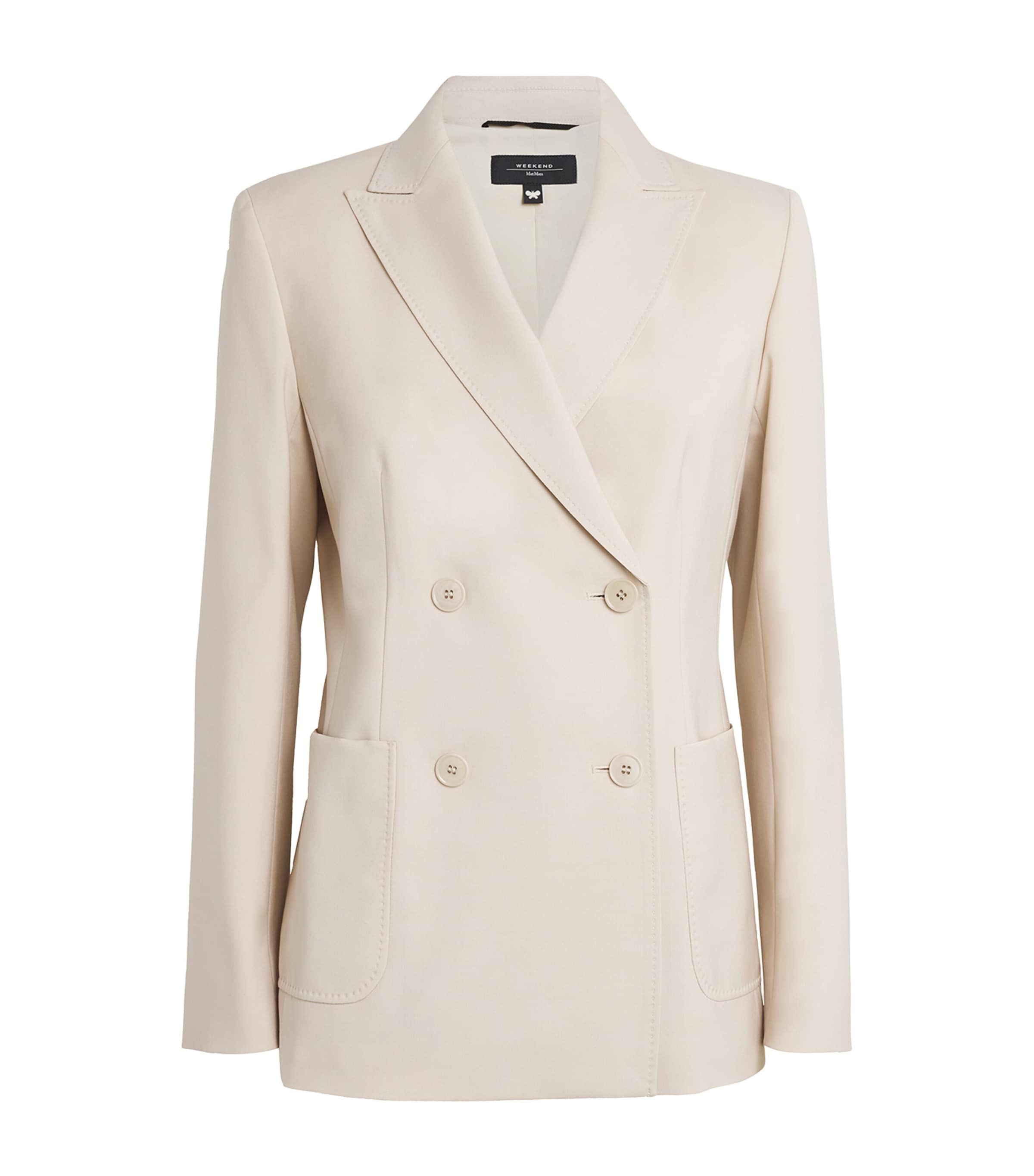 Virgin Wool Double-Breasted Blazer SAND Image 1