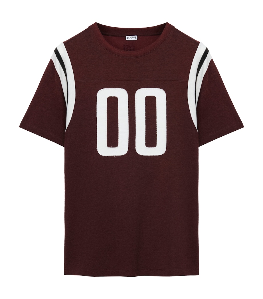 Collegiate Patch T-Shirt BURGUNDY Image 1