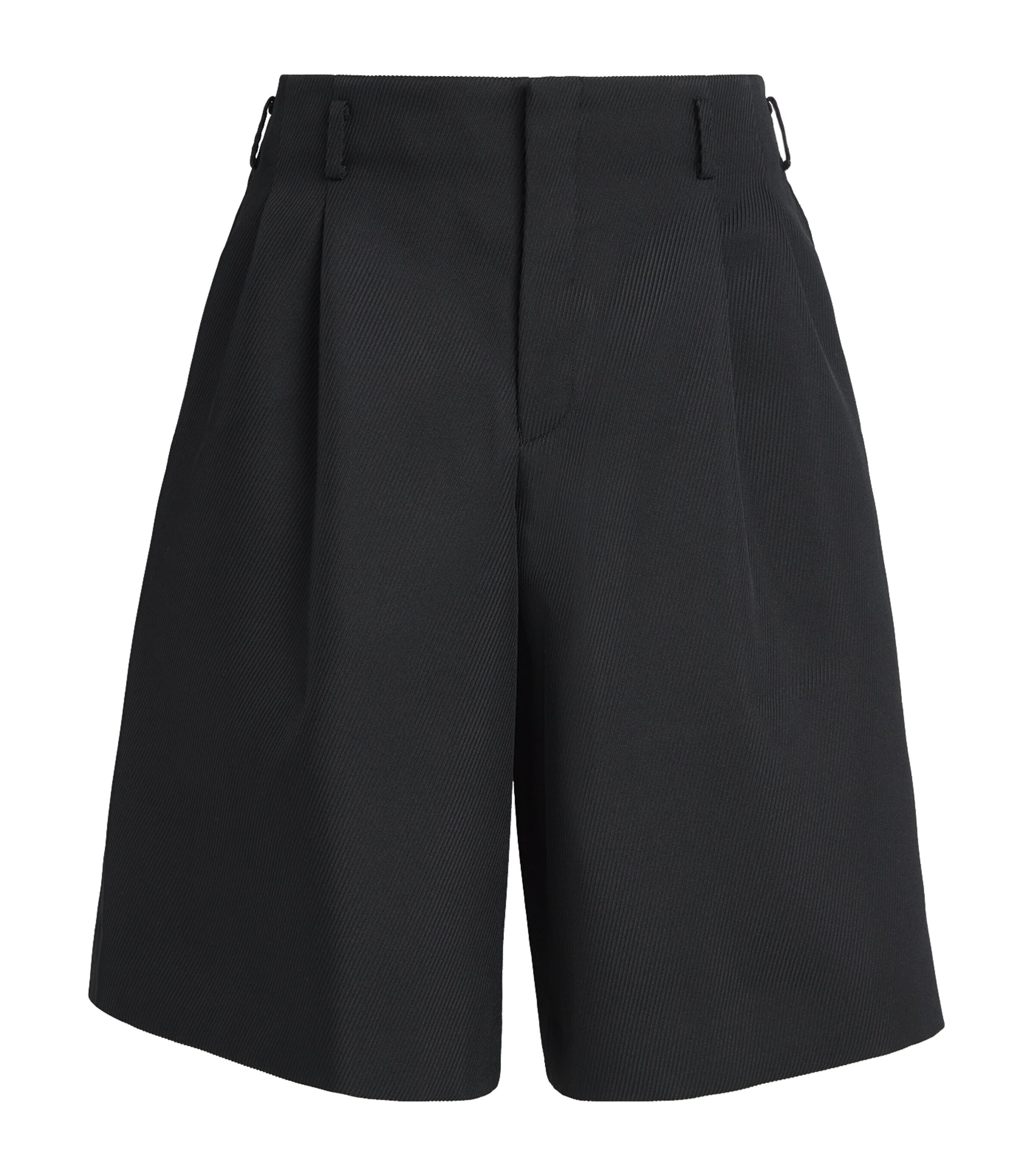 Comme Des Garçons Homme Plus Black Corduroy Wide-Leg Shorts