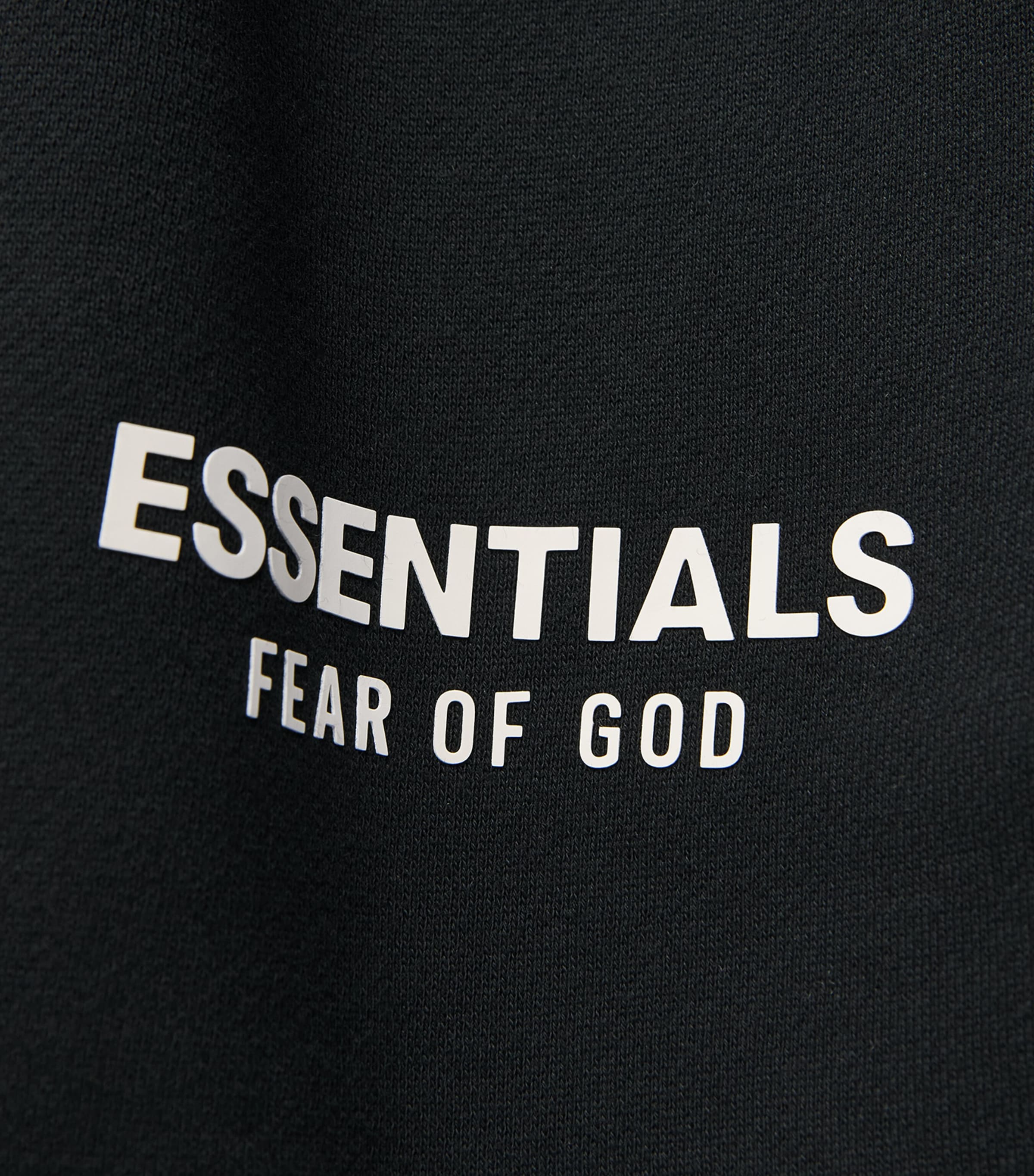 FEAR OF GOD ESSENTIALS Mens Logo Classic Sweatshorts Vintage Black Image 6