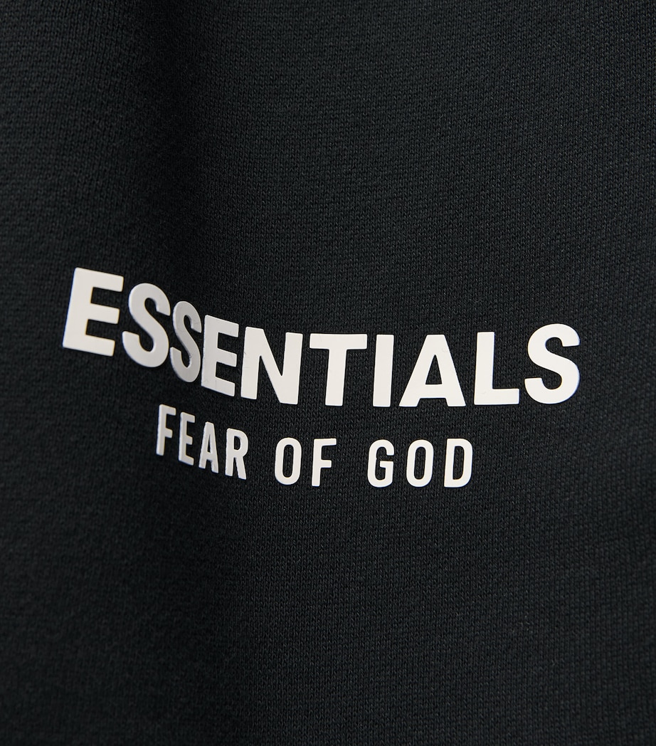 FEAR OF GOD ESSENTIALS Mens Logo Classic Sweatshorts Vintage Black Image 6