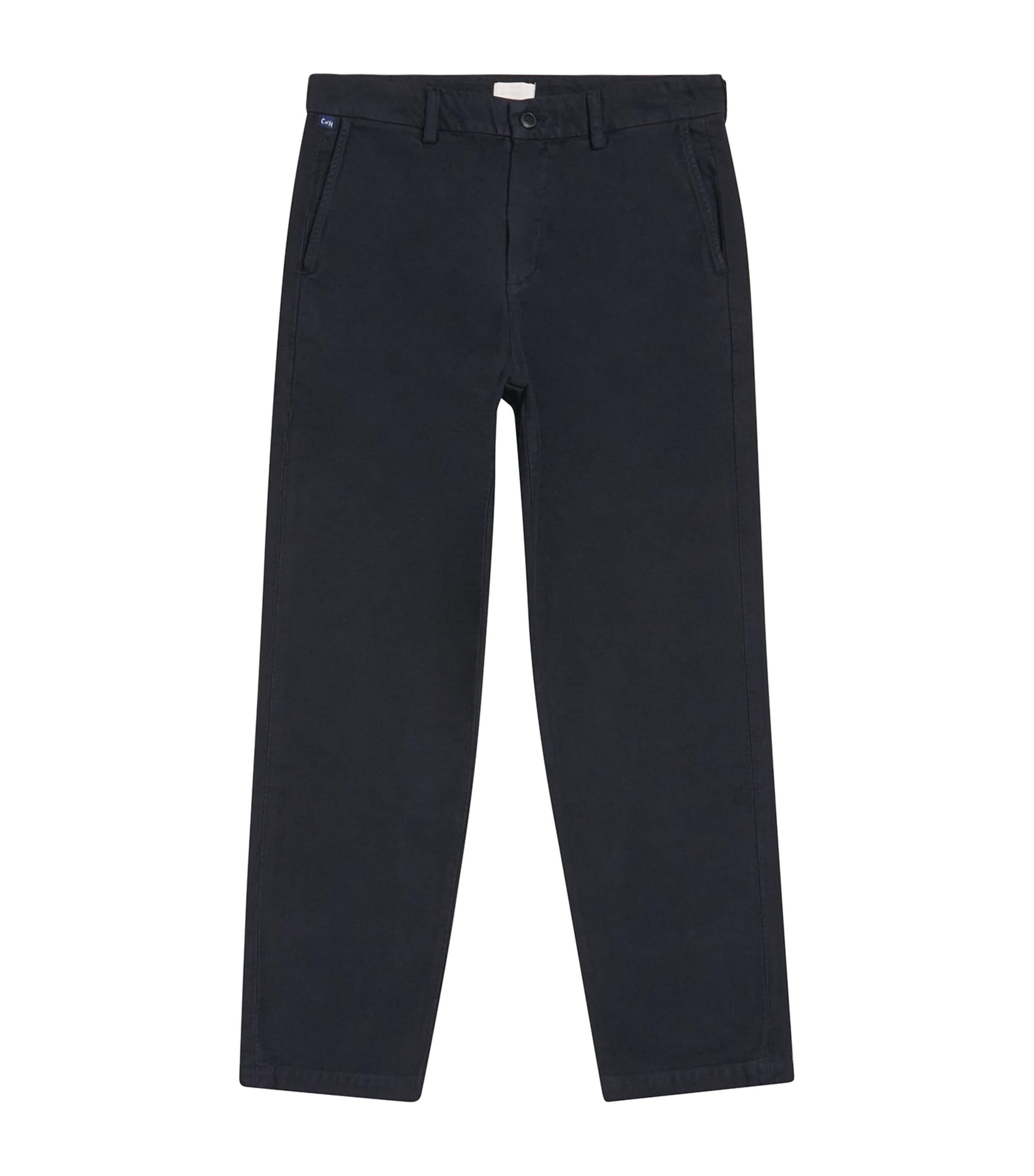 Cotton Flat Front Chinos NVY Image 1