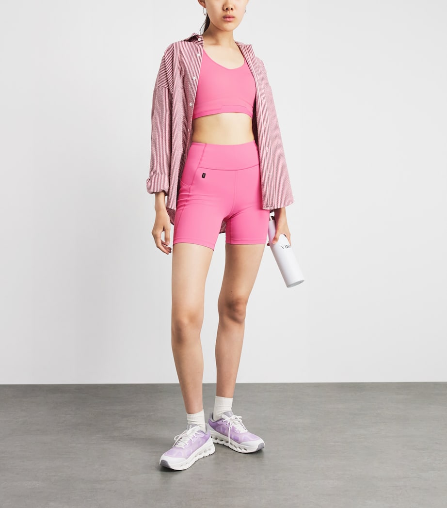 On Womens Training Tight 6" Shorts Bubblegum Image 2