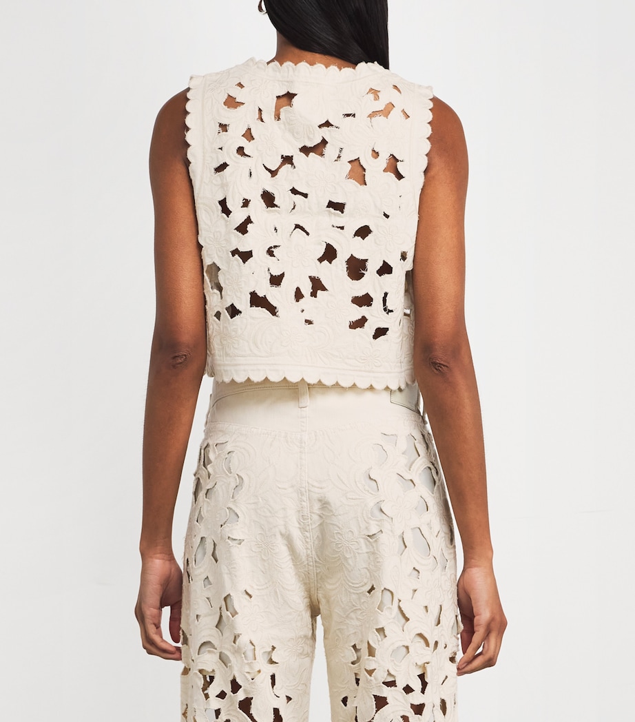 Cut-Out Coralie Vest ECRU Image 4