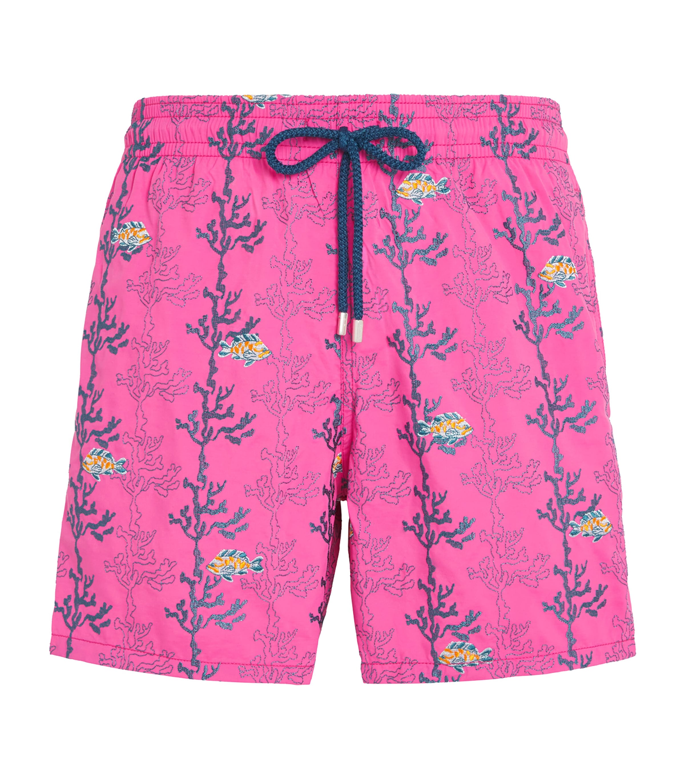 Vilebrequin Embroidered Seaweed Swim Shorts In Pink