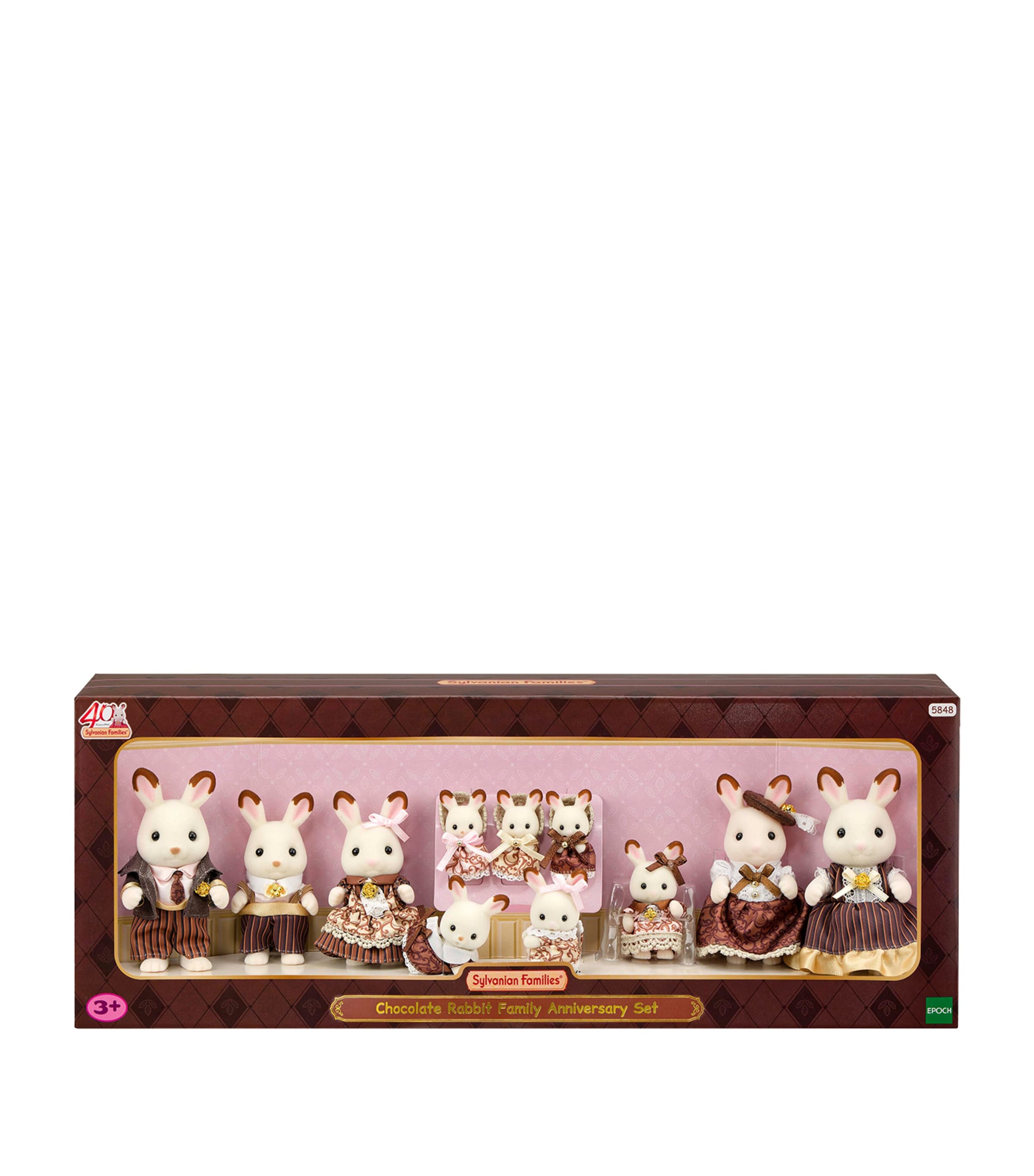 Sylvanian Families Chocolate Rabbit Family Anniversary Set Image 1