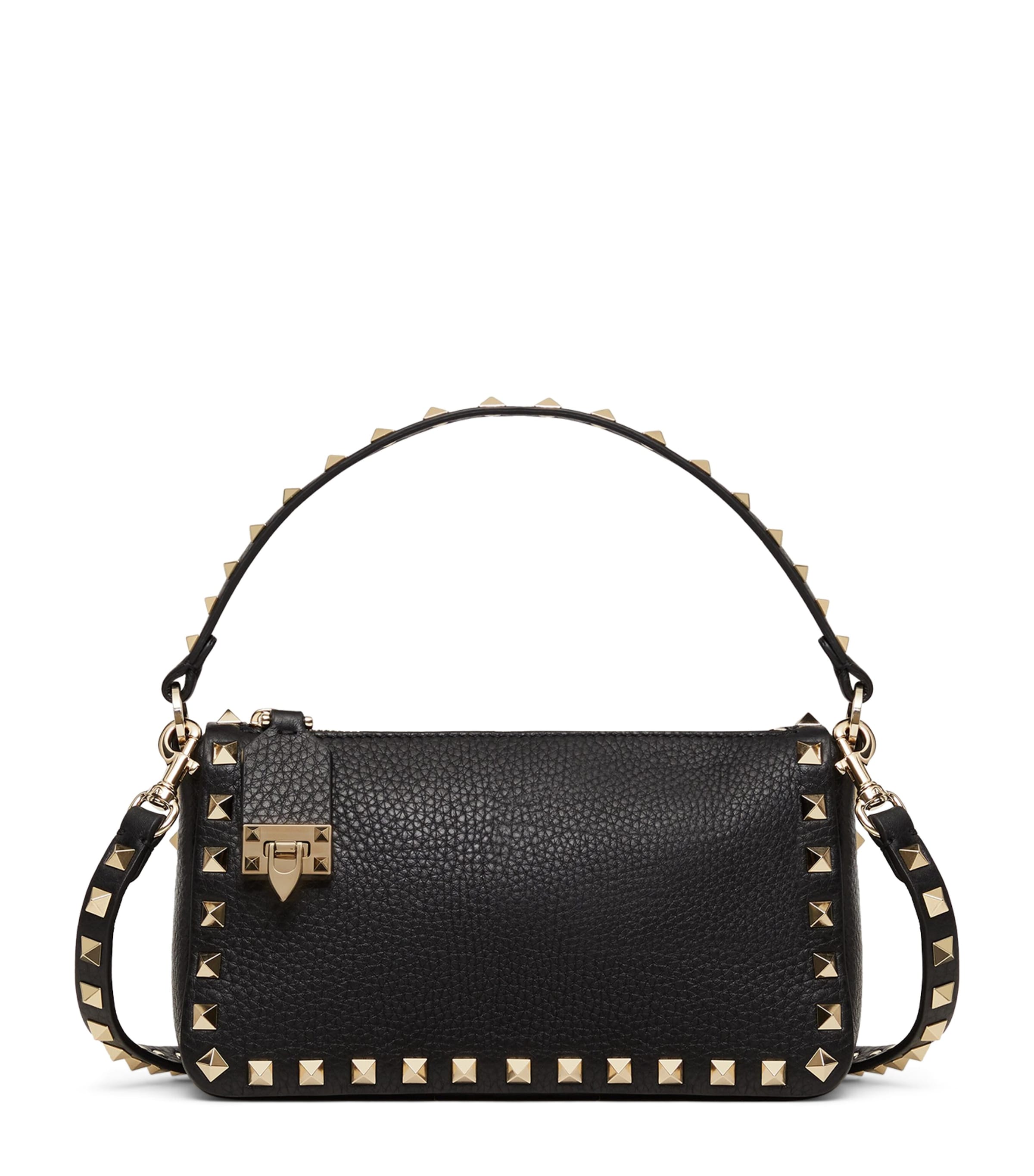 Valentino Rockstud Small Shoulder Bag In Black