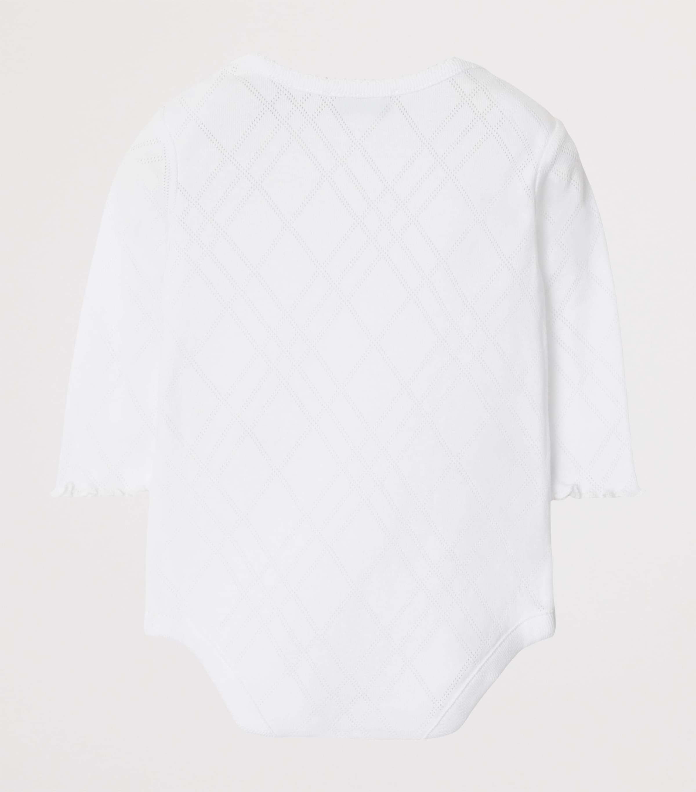 Cotton Thomas Bear Bodysuit (1-18 Months) WHITE Image 2