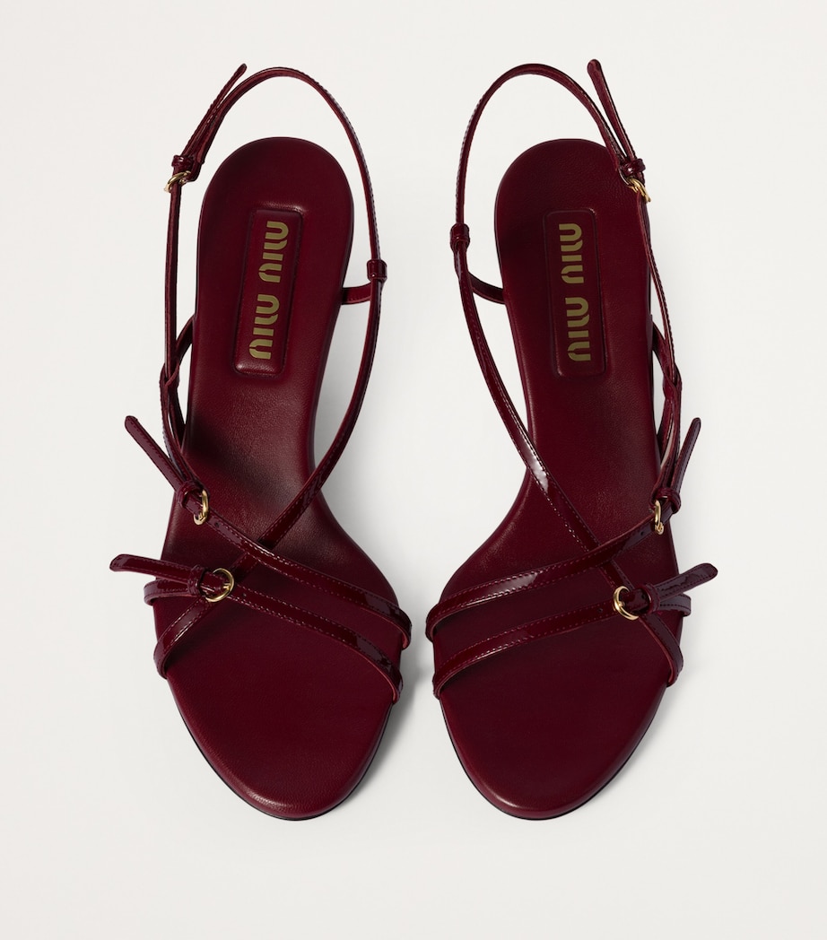 Miu Miu Patent Leather Heeled Sandals 55 Image 3
