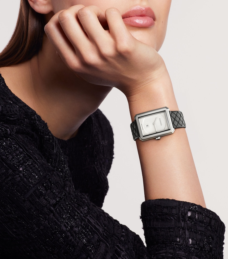 Medium Steel BOY·FRIEND Watch 26.7mm BLACK Image 2