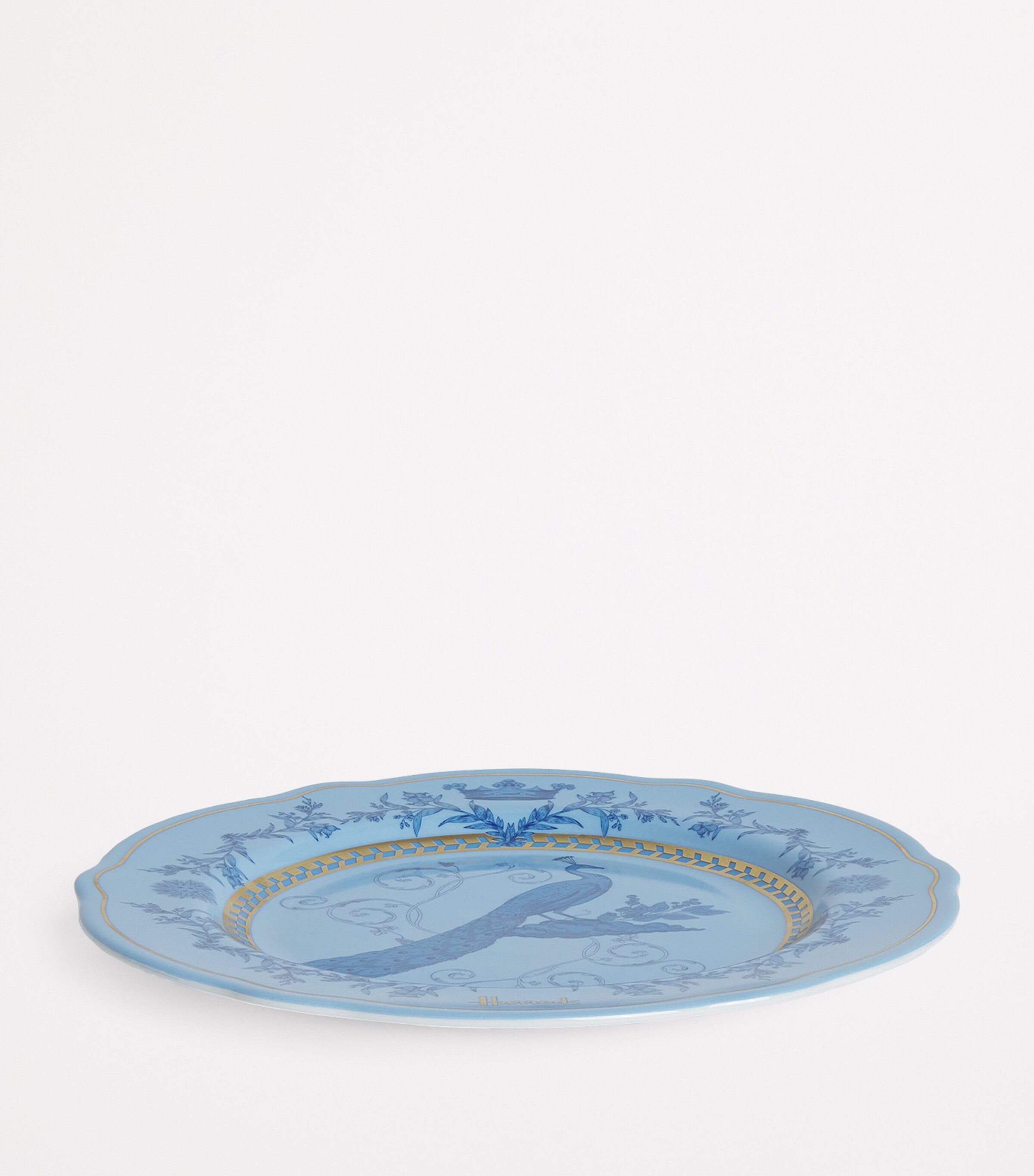 Harrods Fine China Menagerie Plate (20.5cm) Blue Image 2