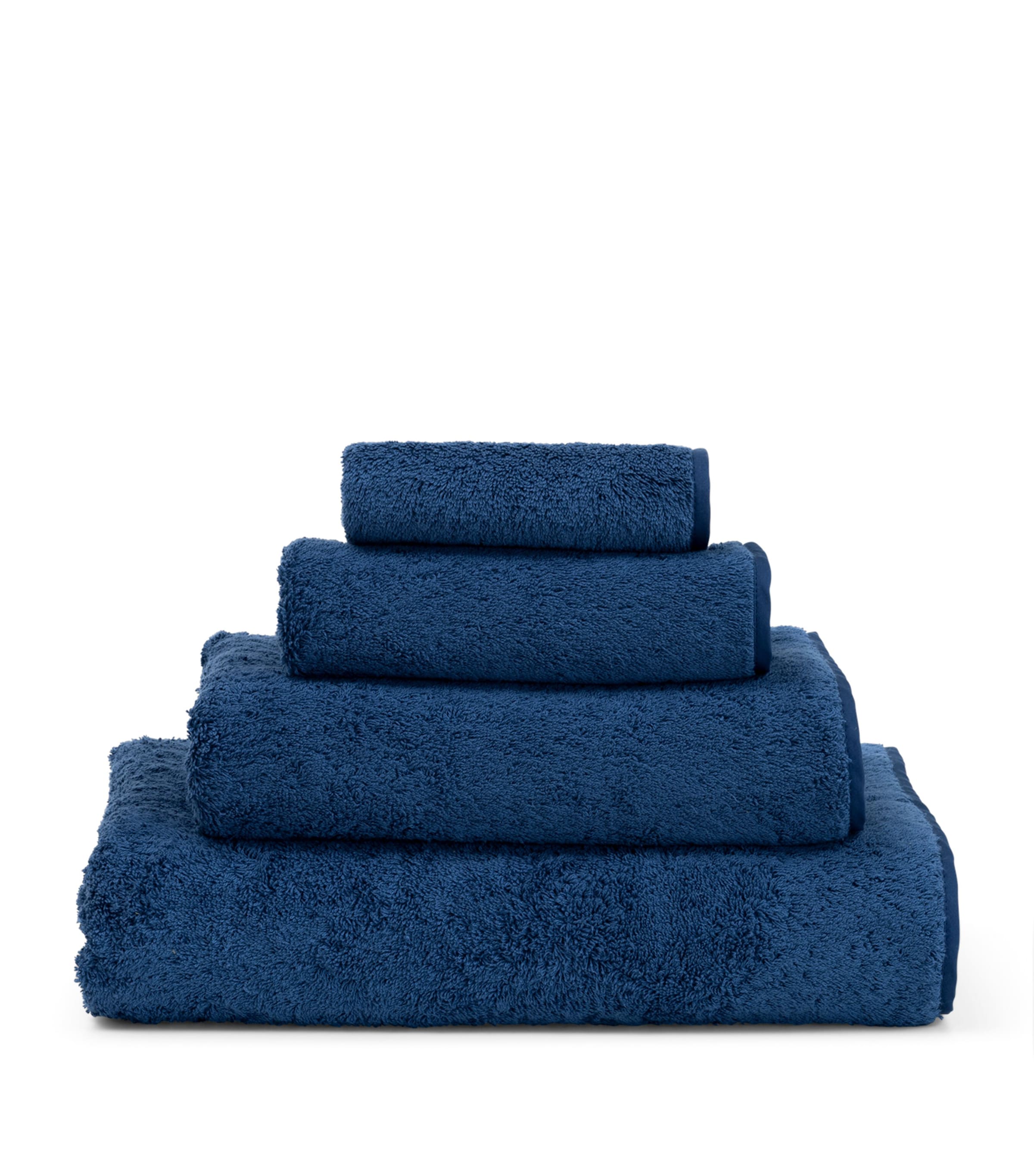 Frette Cotton Unito Wash Cloth (30cm x 30cm) Indigo Blue Image 1