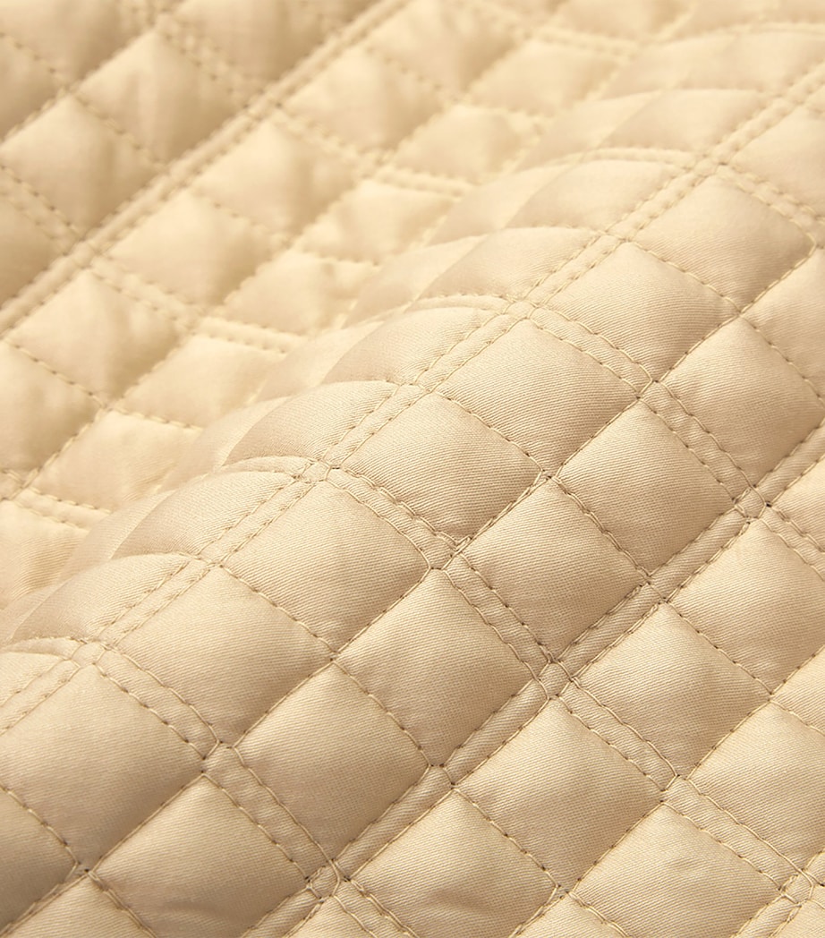 Organic Cotton Argyle Quilted Bedcover (275cm x 235cm) COASTAL Image 4