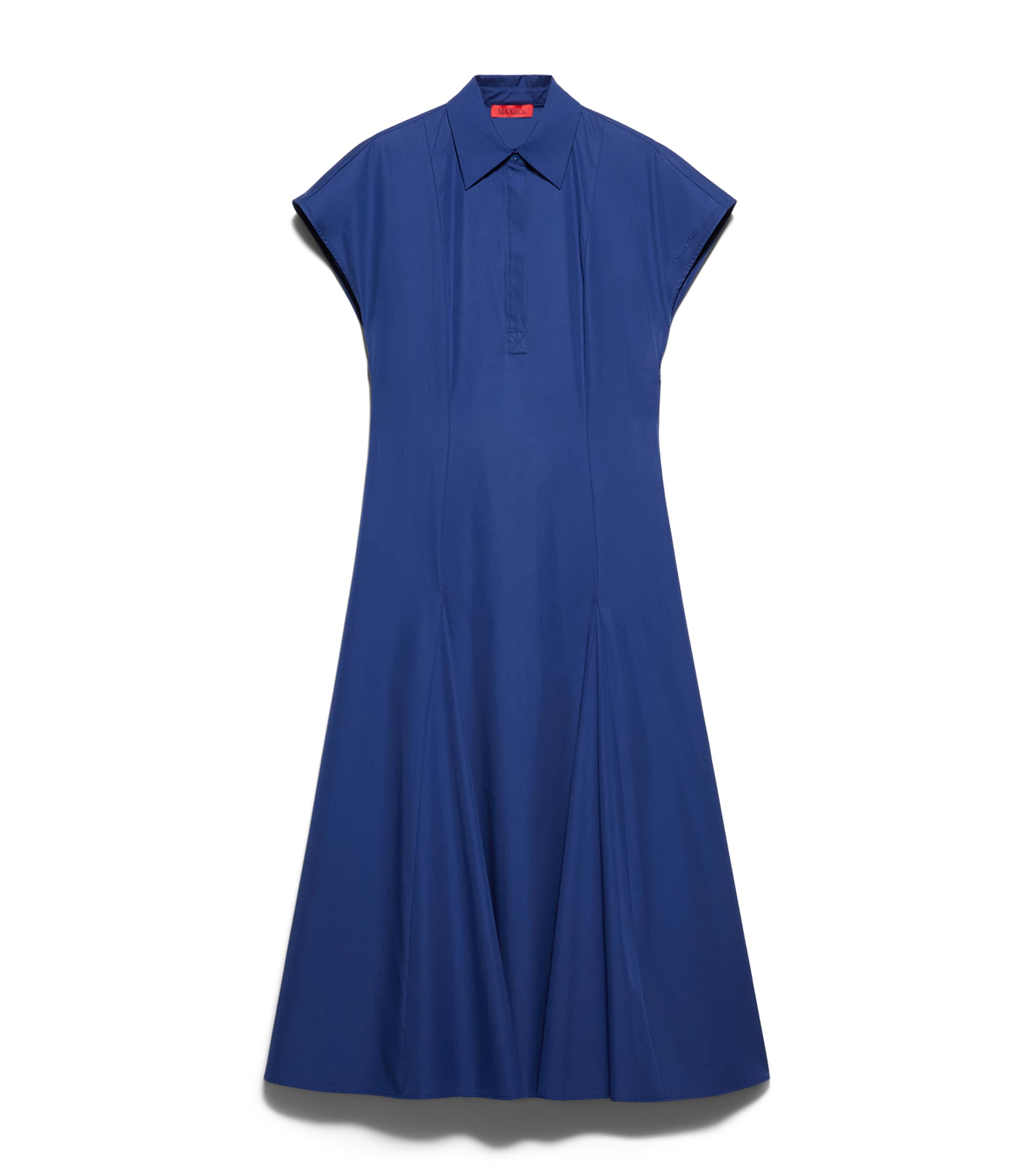 MAX&Co. Womens Cotton Shirt Midi Dress Navy Image 1
