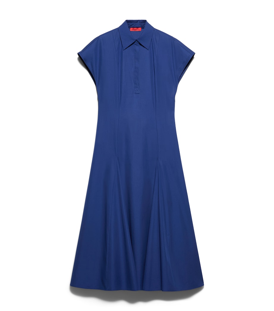 MAX&Co. Womens Cotton Shirt Midi Dress Navy Image 1