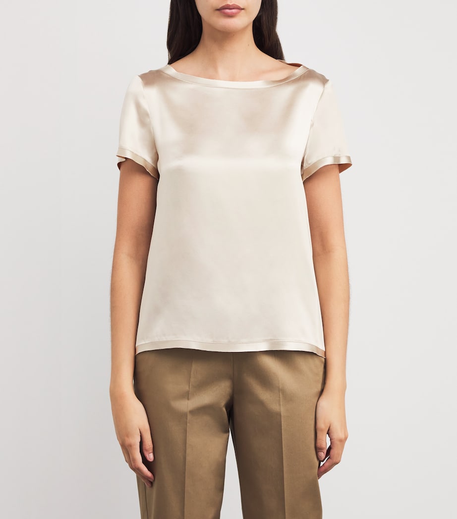 Silk T-Shirt CREAM Image 3
