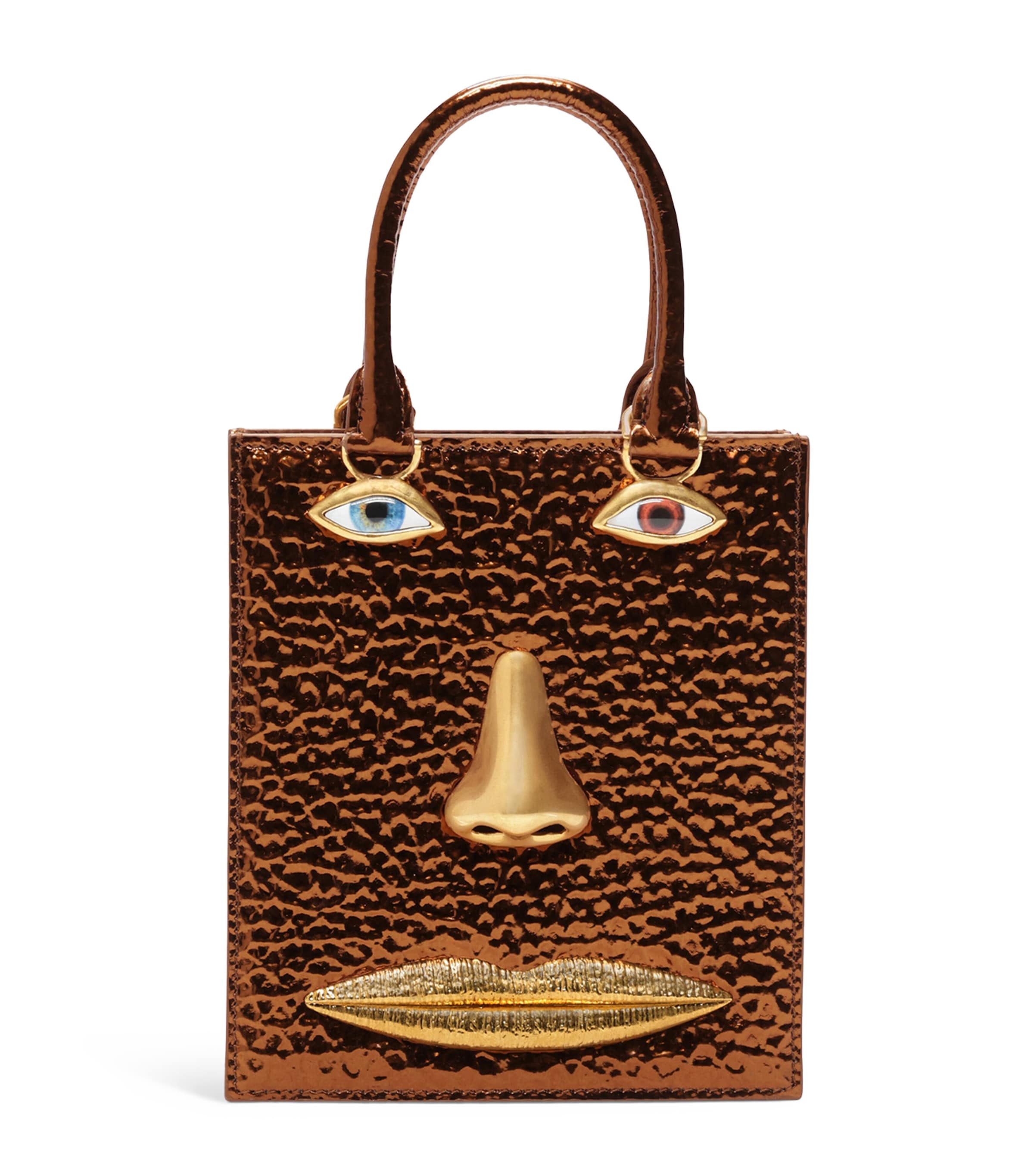 Mini Metallic Leather Face Bag 302 ROUILLE Image 1