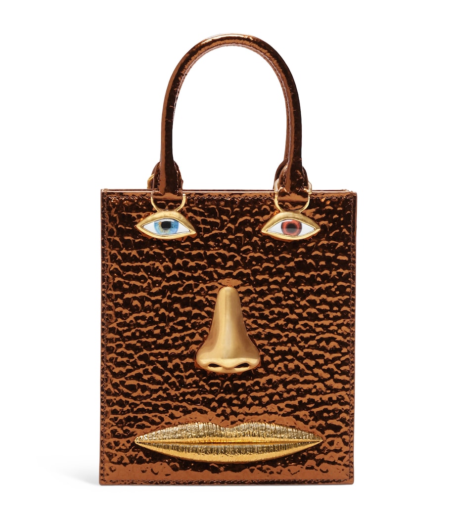 Mini Metallic Leather Face Bag 302 ROUILLE Image 1