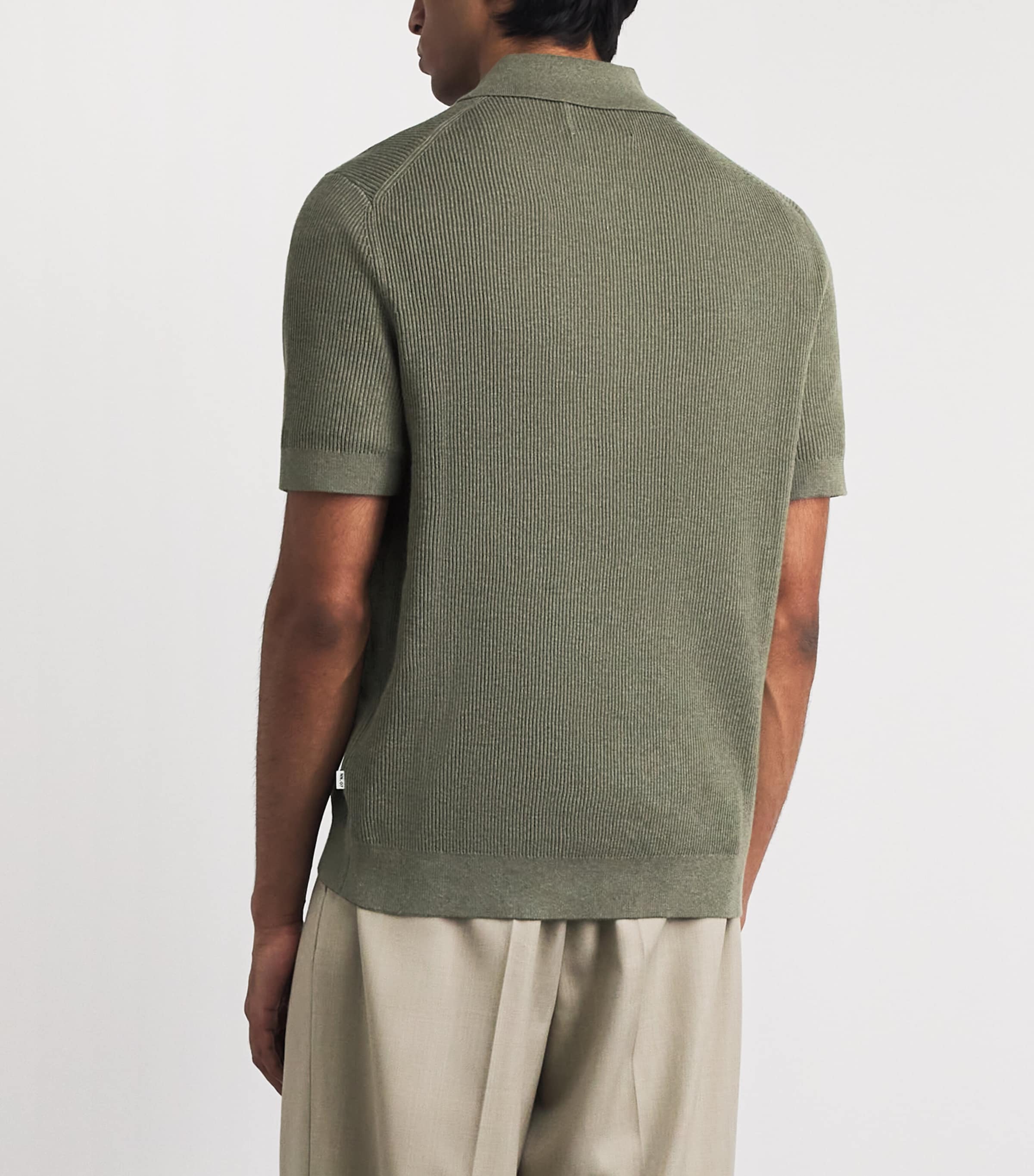NN.07 Mens Organic Cotton Hansie Polo Shirt Capers Image 5