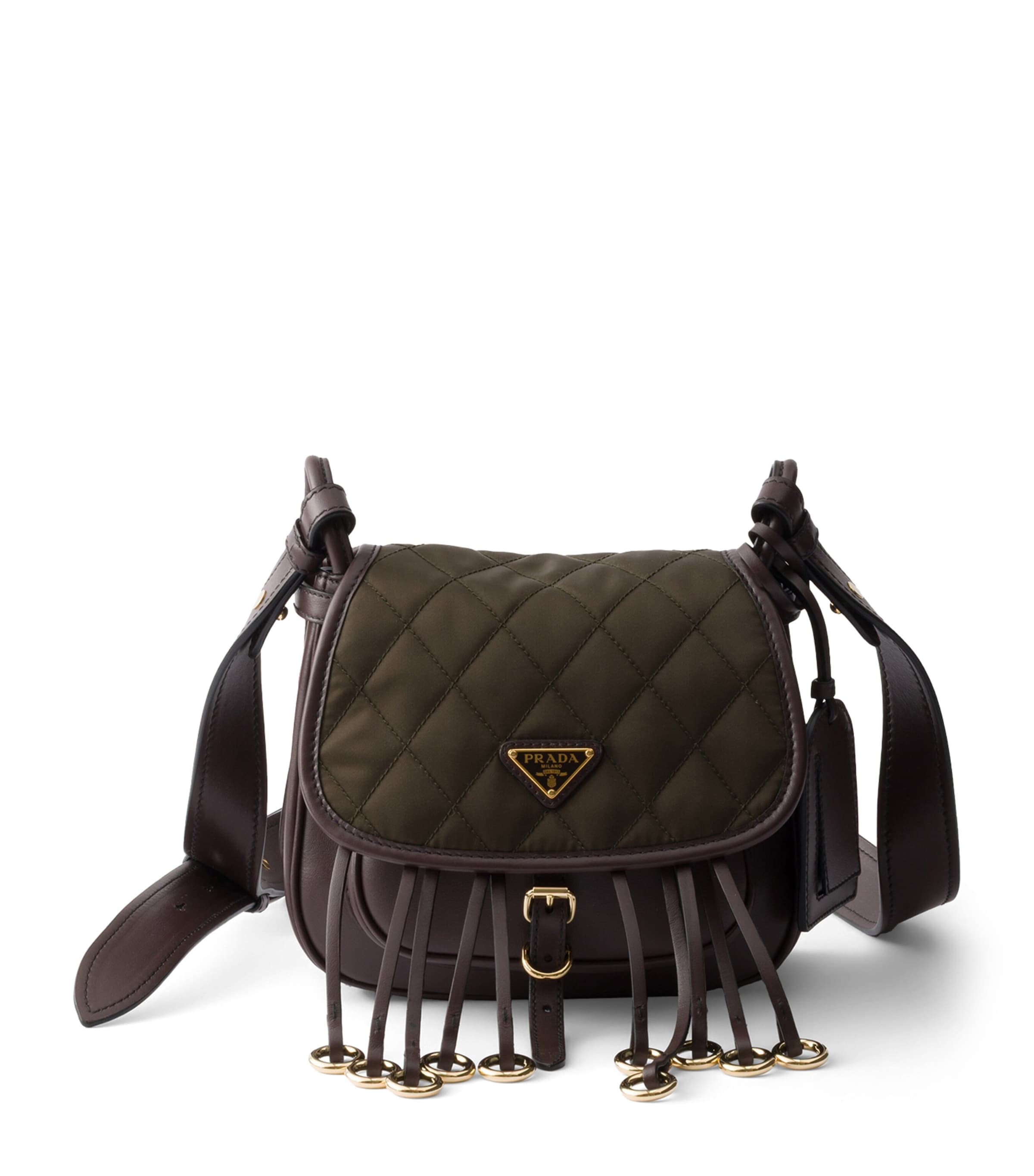 Prada Re-Nylon and Leather Corsaire Shoulder Bag Green Image 1