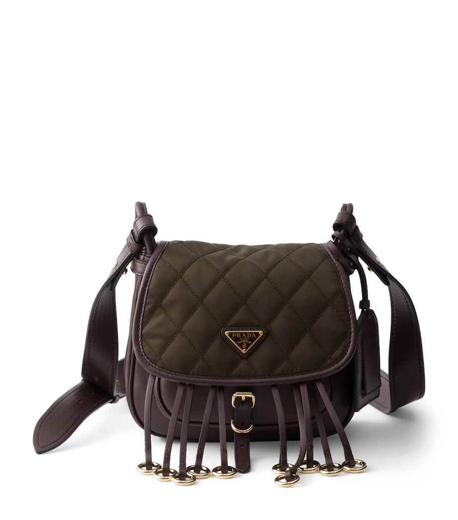 Prada Re-Nylon and Leather Corsaire Shoulder Bag Green Image 1