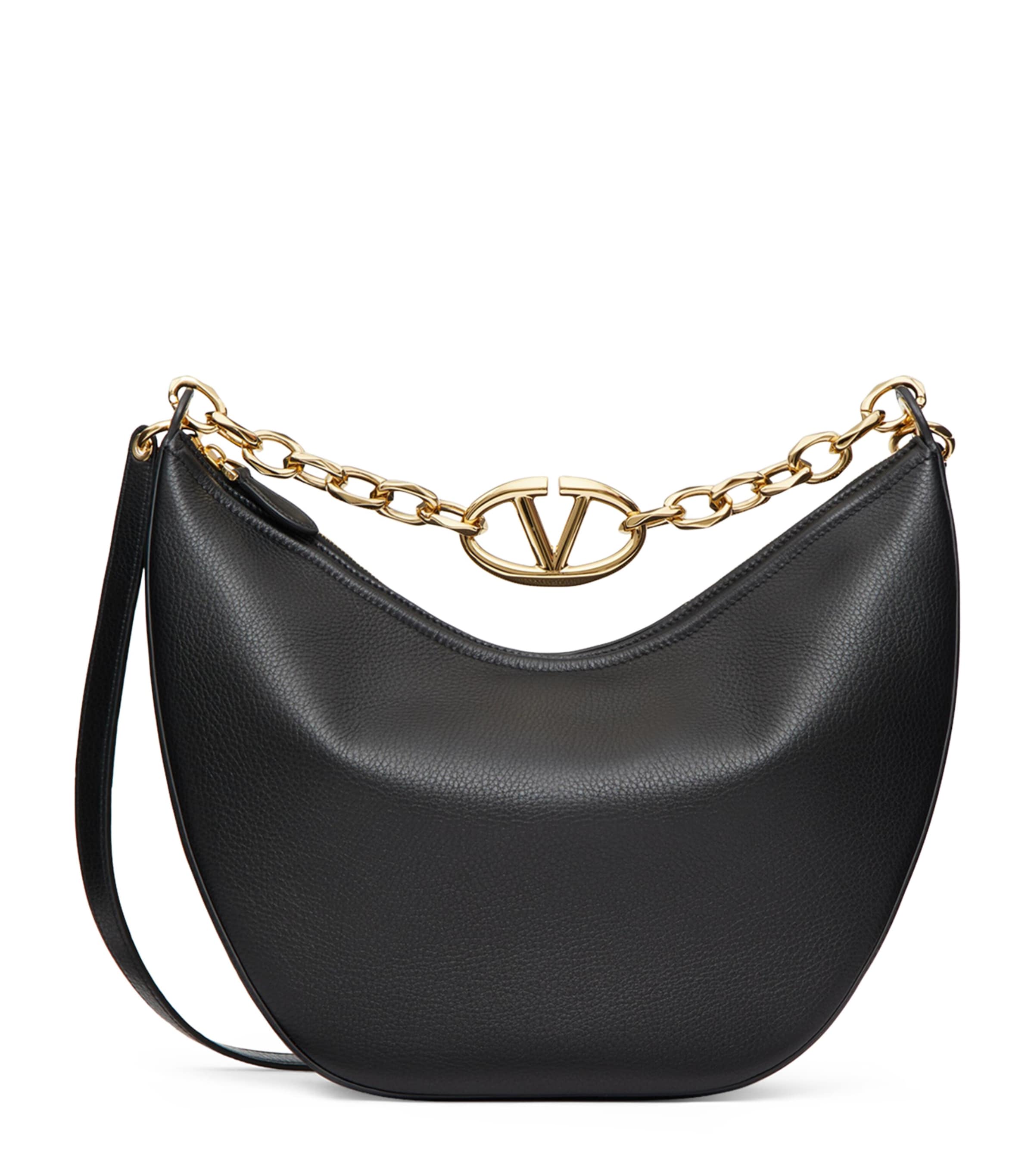 ショルダーバッグ・ポシェット VALENTINO Cappuccino leather medium VLogo shoulder bag VALENTINO GARAVANI VLOGO mini textured-leather shoulder bag