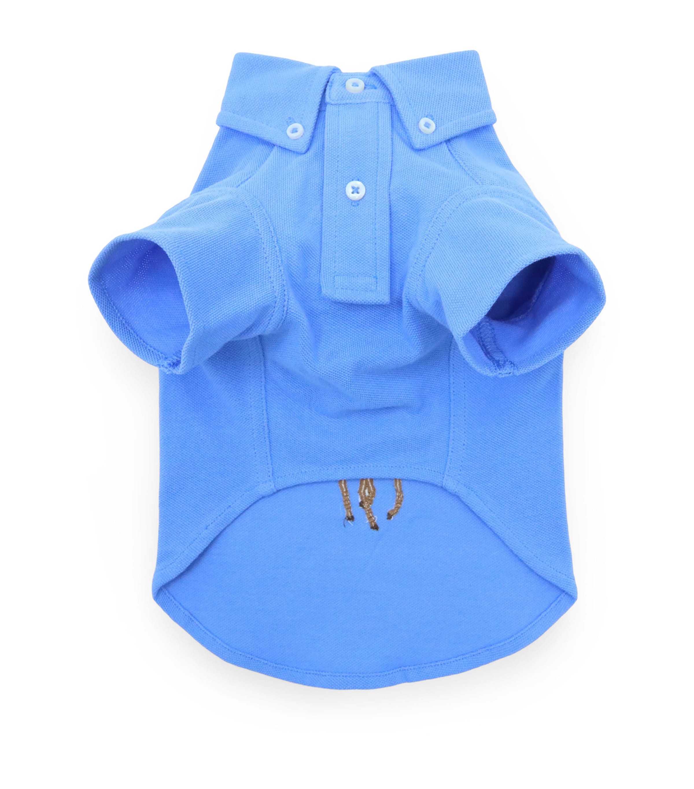 Mesh Cotton Polo Pony Dog Shirt (Medium) ISLAND BLUE Image 2