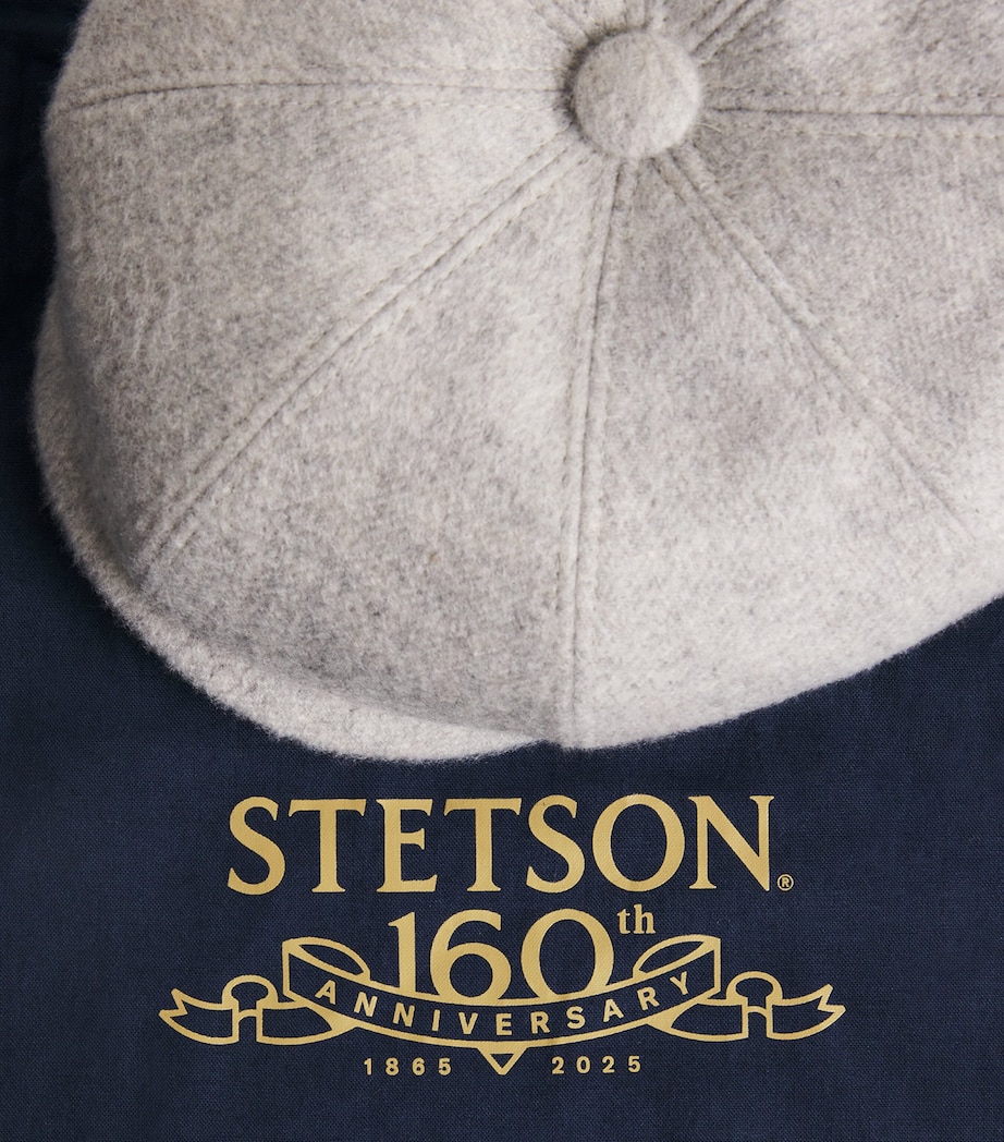 Cashmere Hatteras Flat Cap 3 - LIGHT GREY Image 4