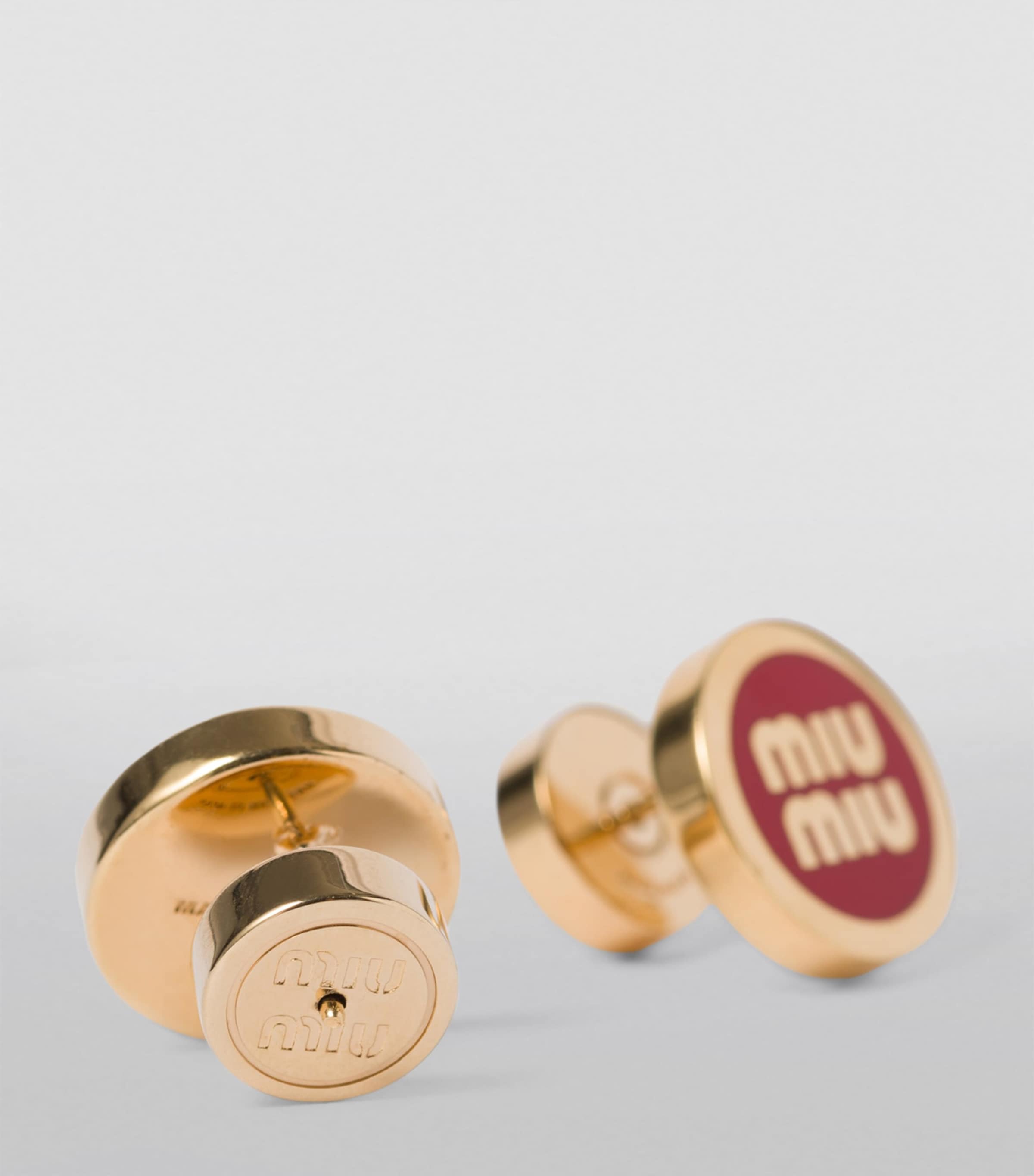 Enamelled Logo Earrings F0011 Image 3