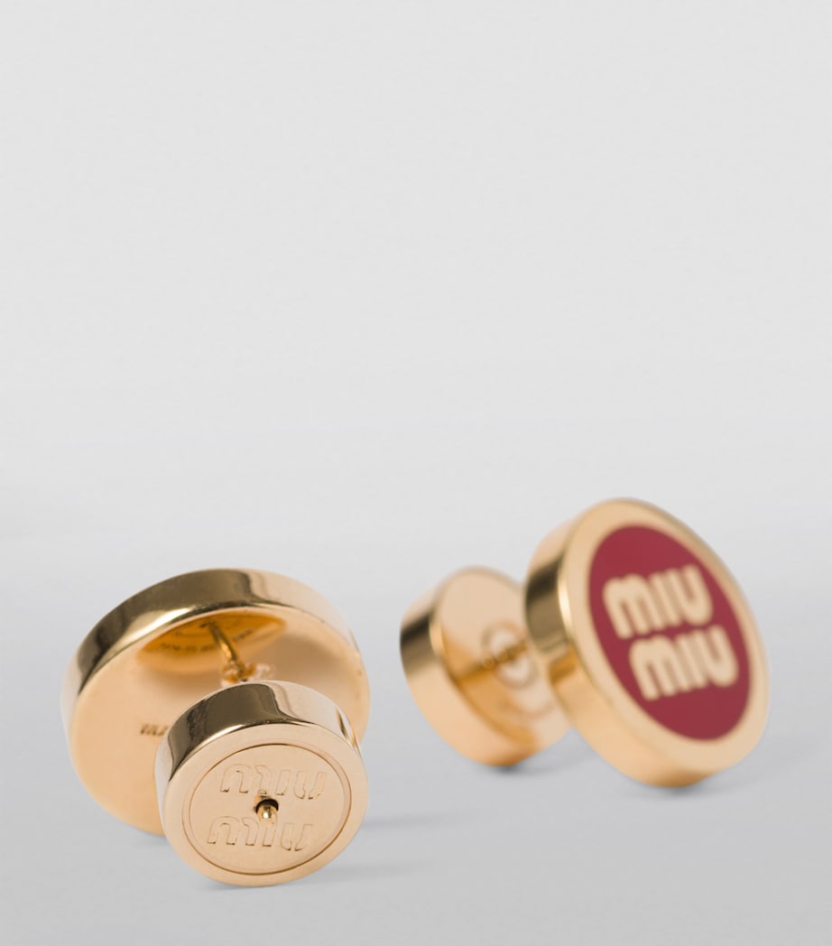 Enamelled Logo Earrings F0011 Image 3