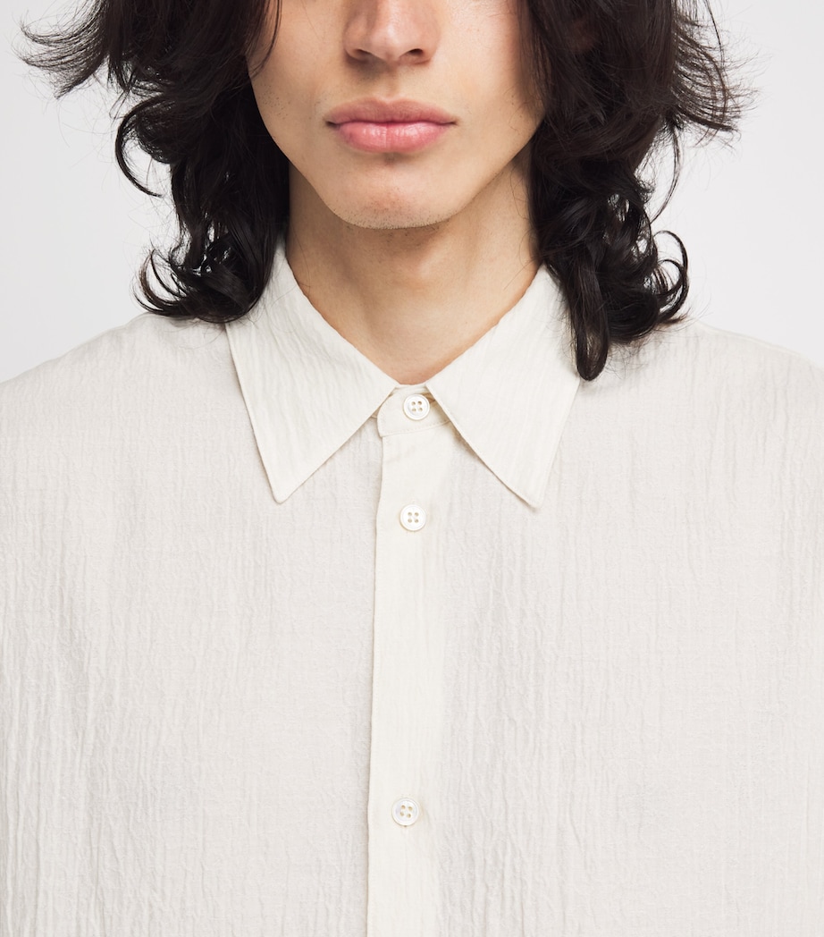 Cotton-Blend Oversized View Shirt MILK Image 6