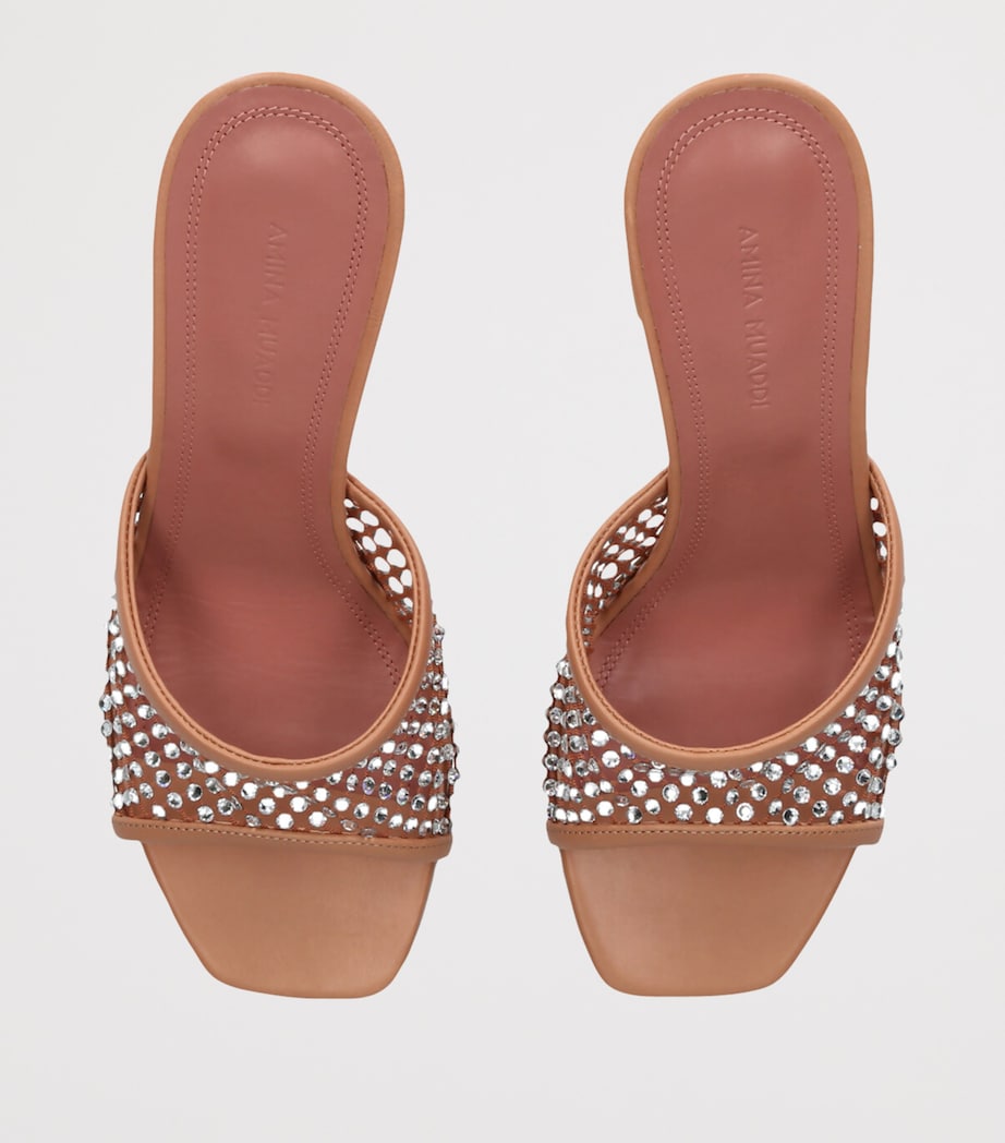 Crystal-Mesh Lupita Mules 95 MID BROWN Image 4