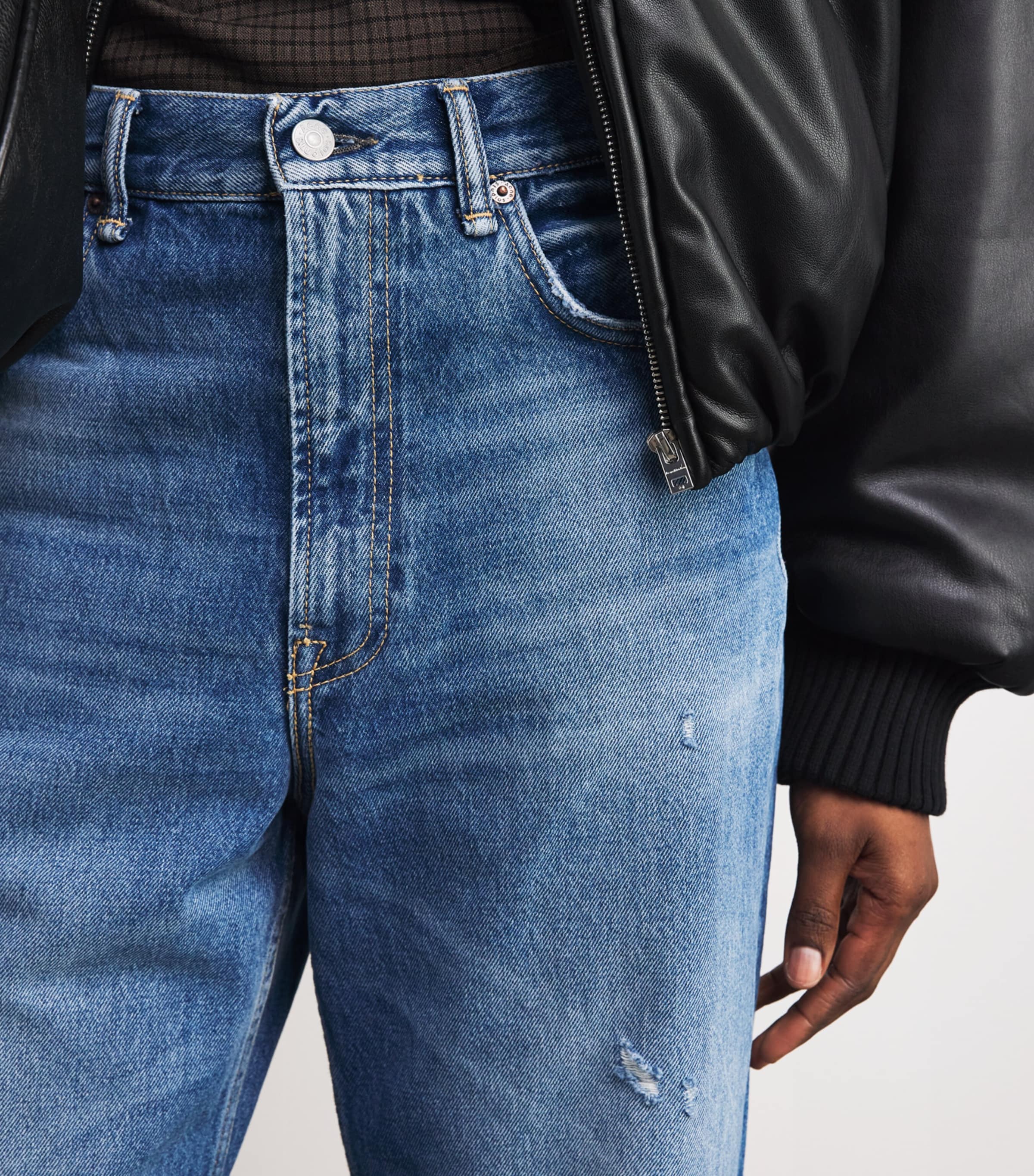 Acne Studios Womens 2022 Wide-Leg Jeans Mid Blue Image 6