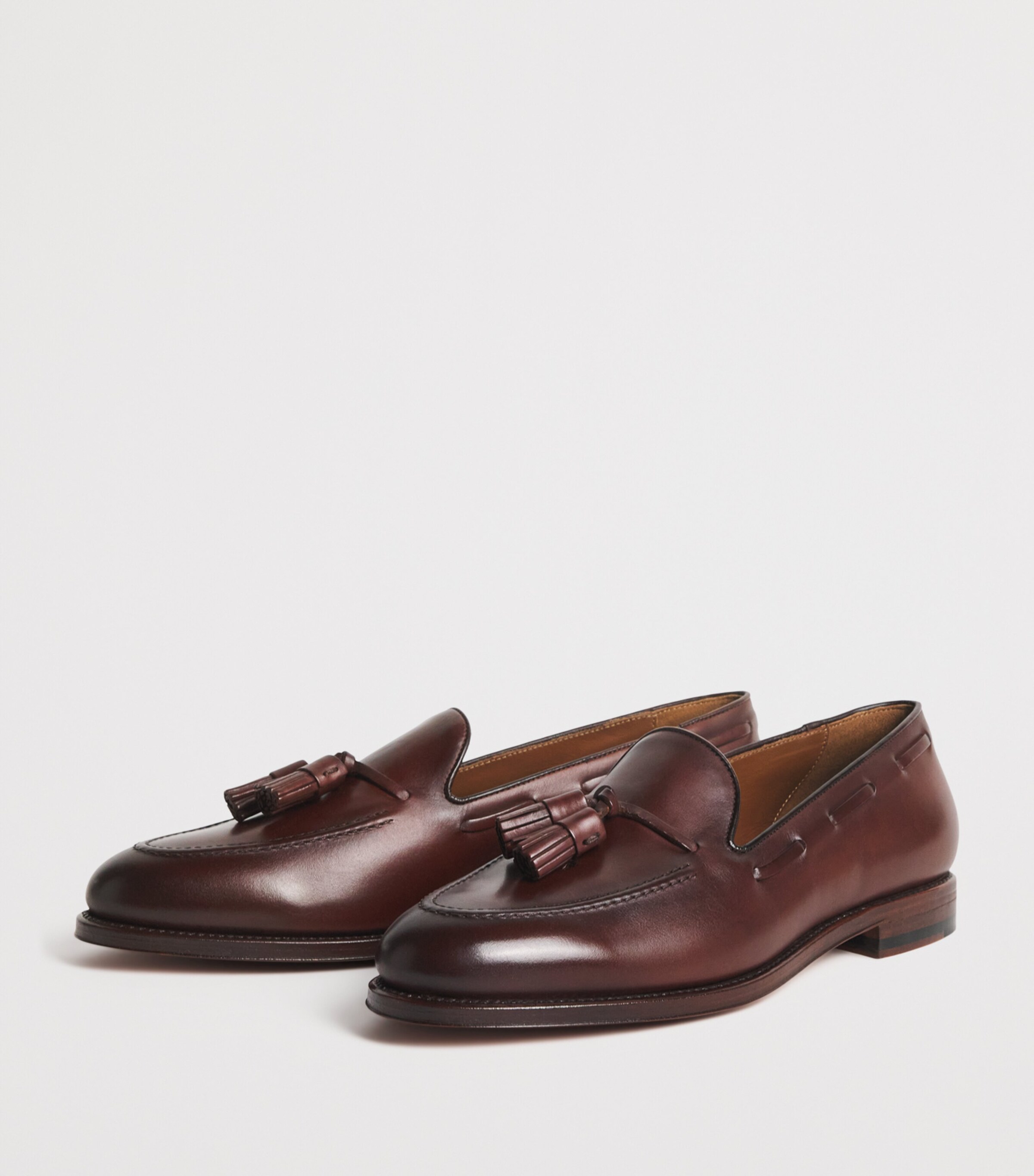 Polo Ralph Lauren Leather Tasselled Maestra Loafers Dark Brown Image 3
