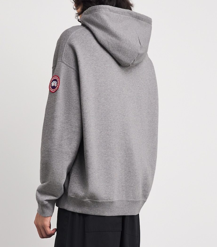 Canada Goose Mens Organic Cotton Rove Hoodie Stone Heather Image 4