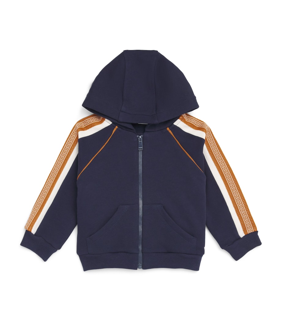 Versace Kids Cotton Greca-Embroidered Hoodie (6-36 Months) Image 1