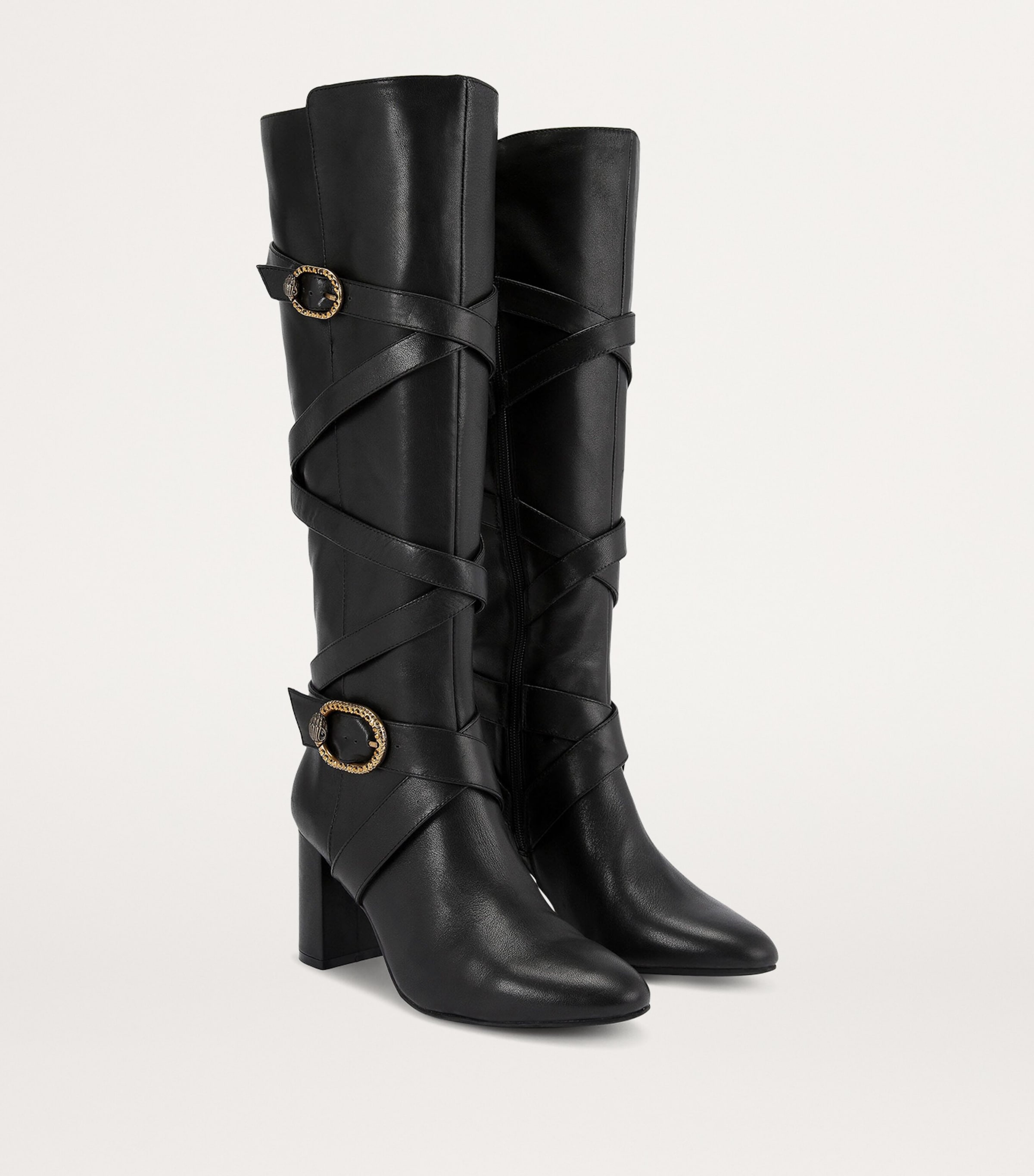 Kurt Geiger London Leather Mayfair Knee-High Boots 80 Black Image 3