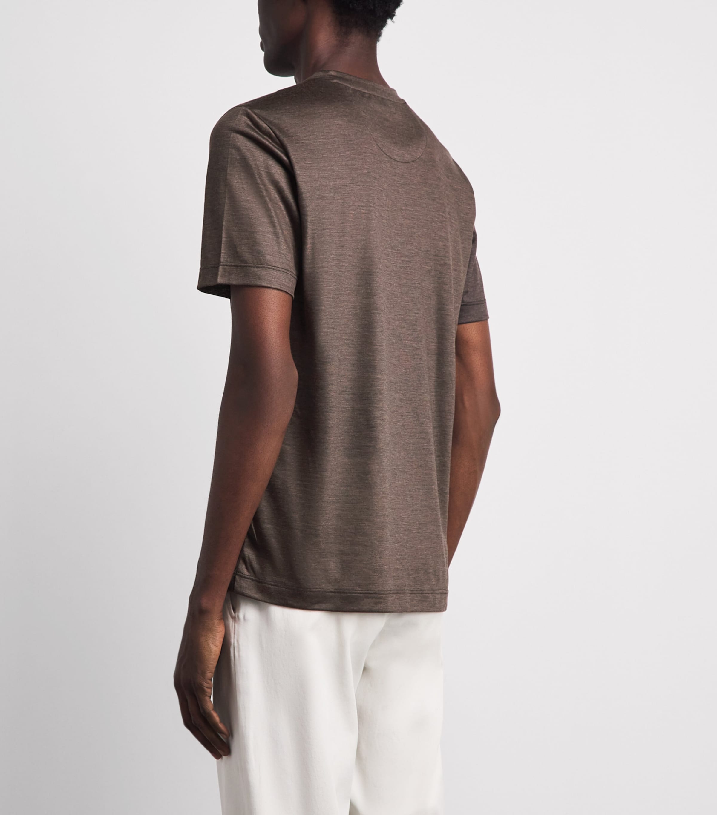 Marco Pescarolo Womens Cashmere T-Shirt Brown Image 5