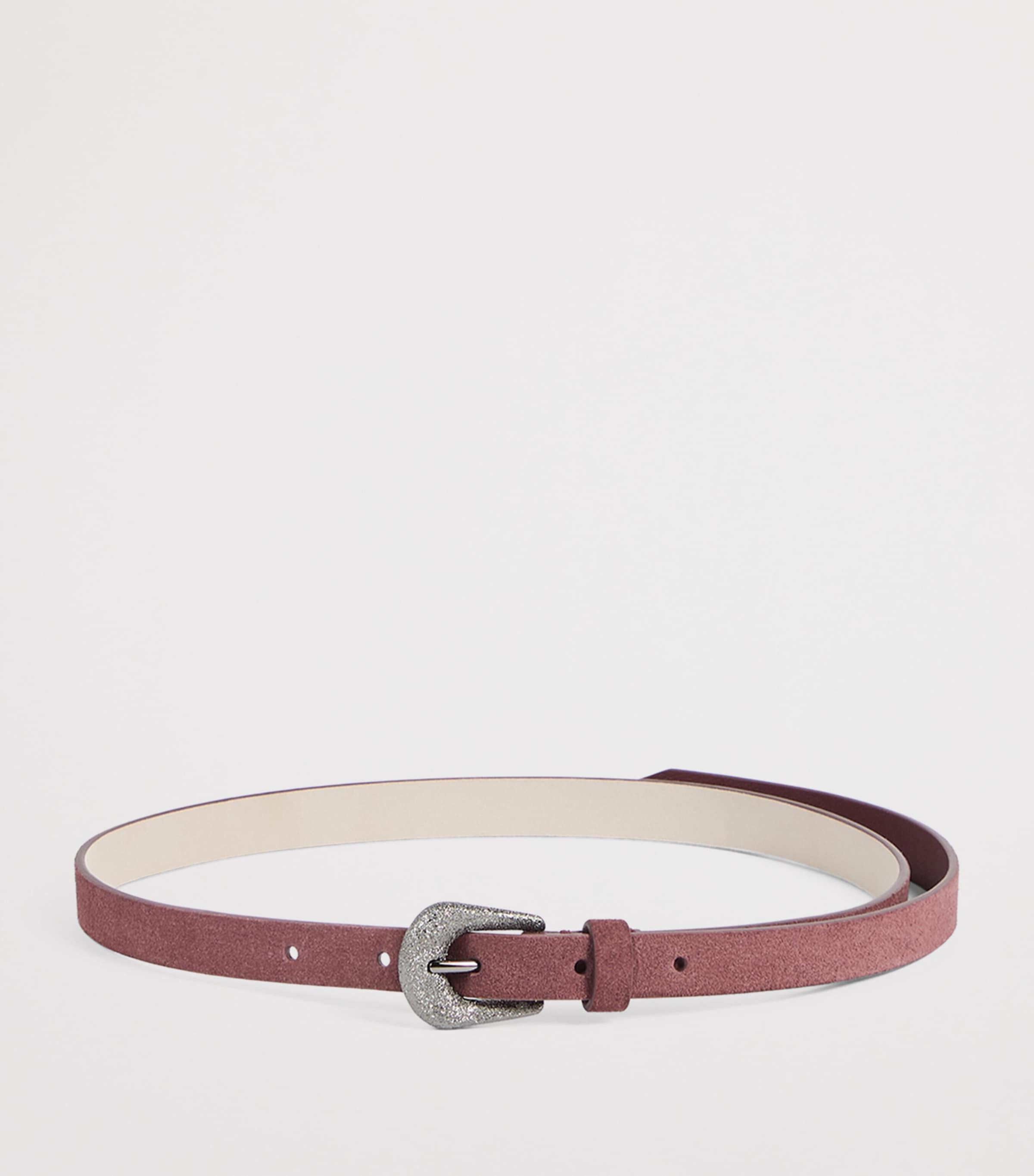 Brunello Cucinelli Kids Suede Textured-Buckle Belt — foto 2