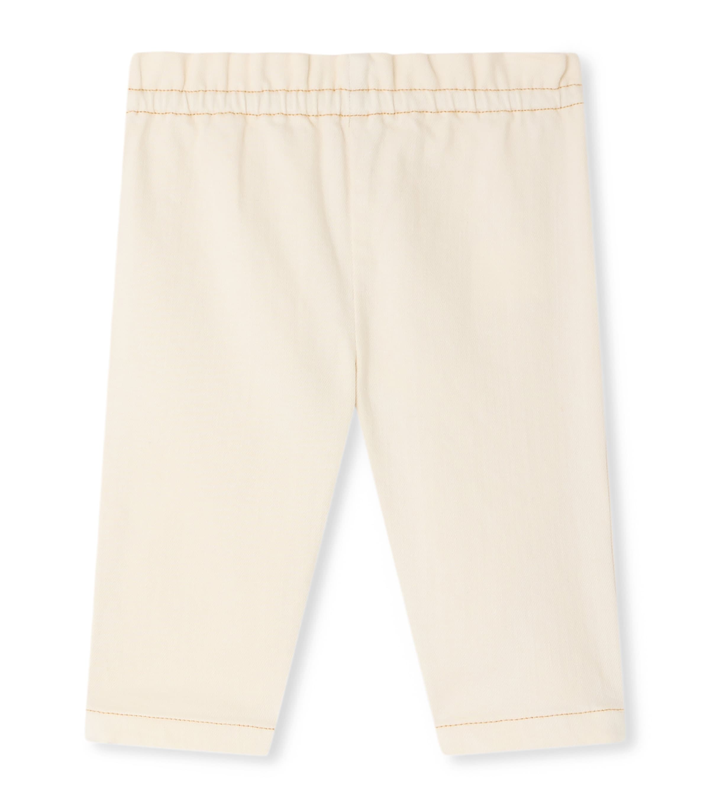 Bonpoint Embroidered Trousers (6-12 Months) Ecru Image 1