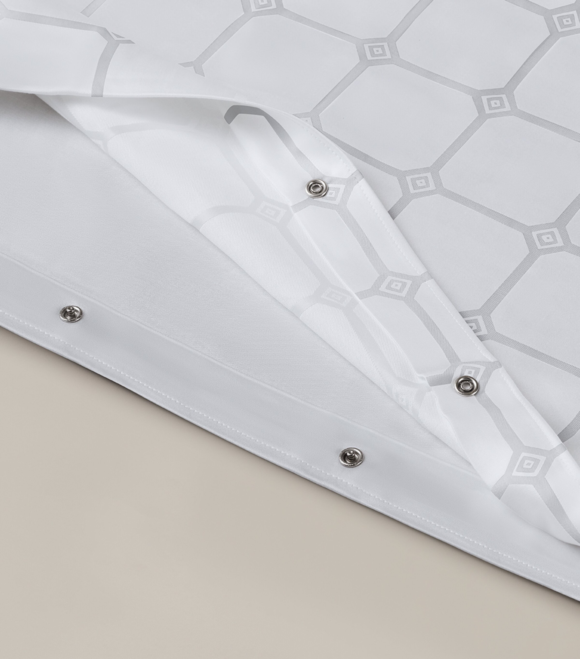 The Trellis Super King Jacquard Duvet Cover Set (260cm x 220cm) WHITE Image 8