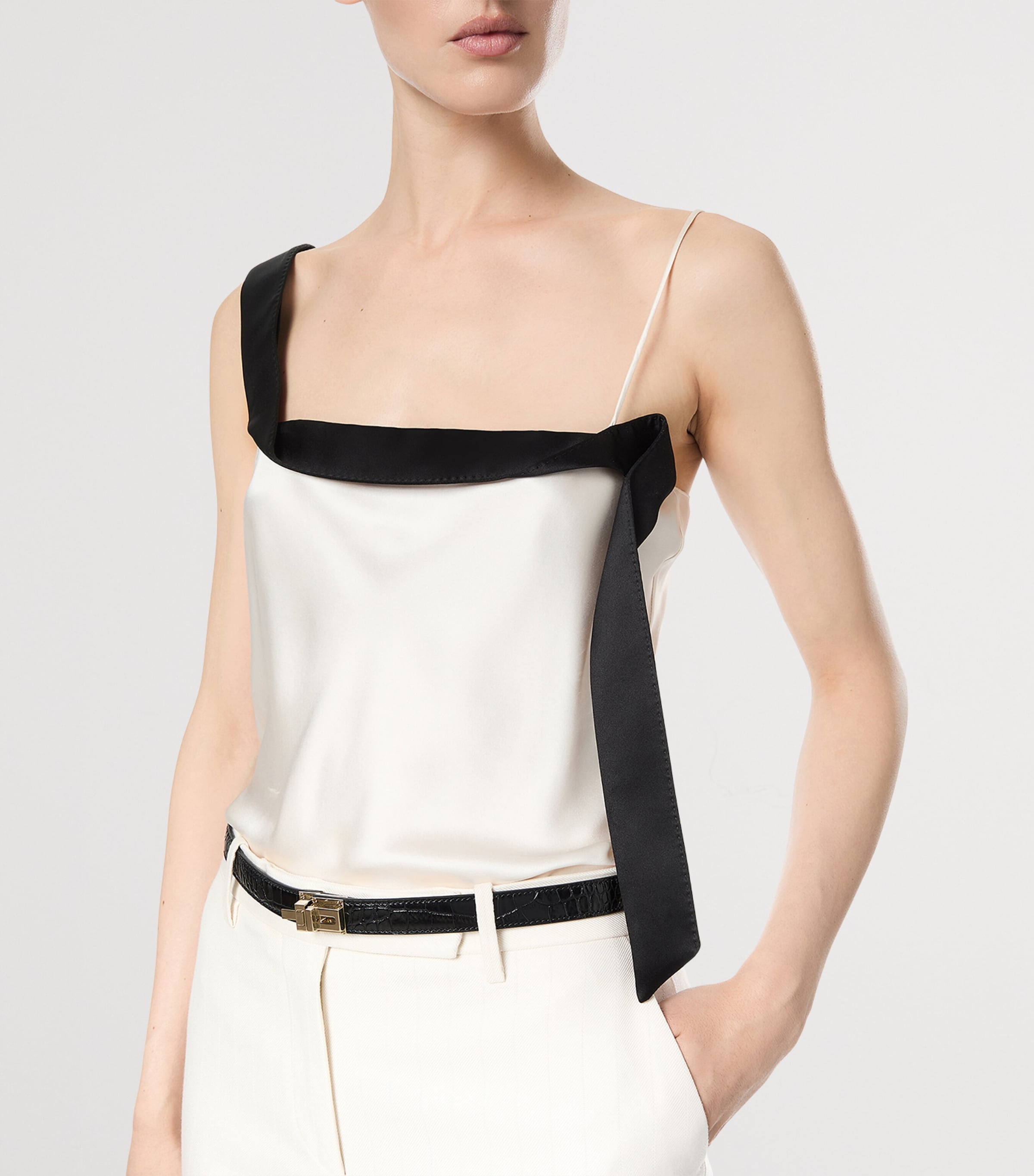 トップス  by Tom Ford Silk tank top TOM FORD Multi Silk Tuxedo Band Cami Top | Harrods US