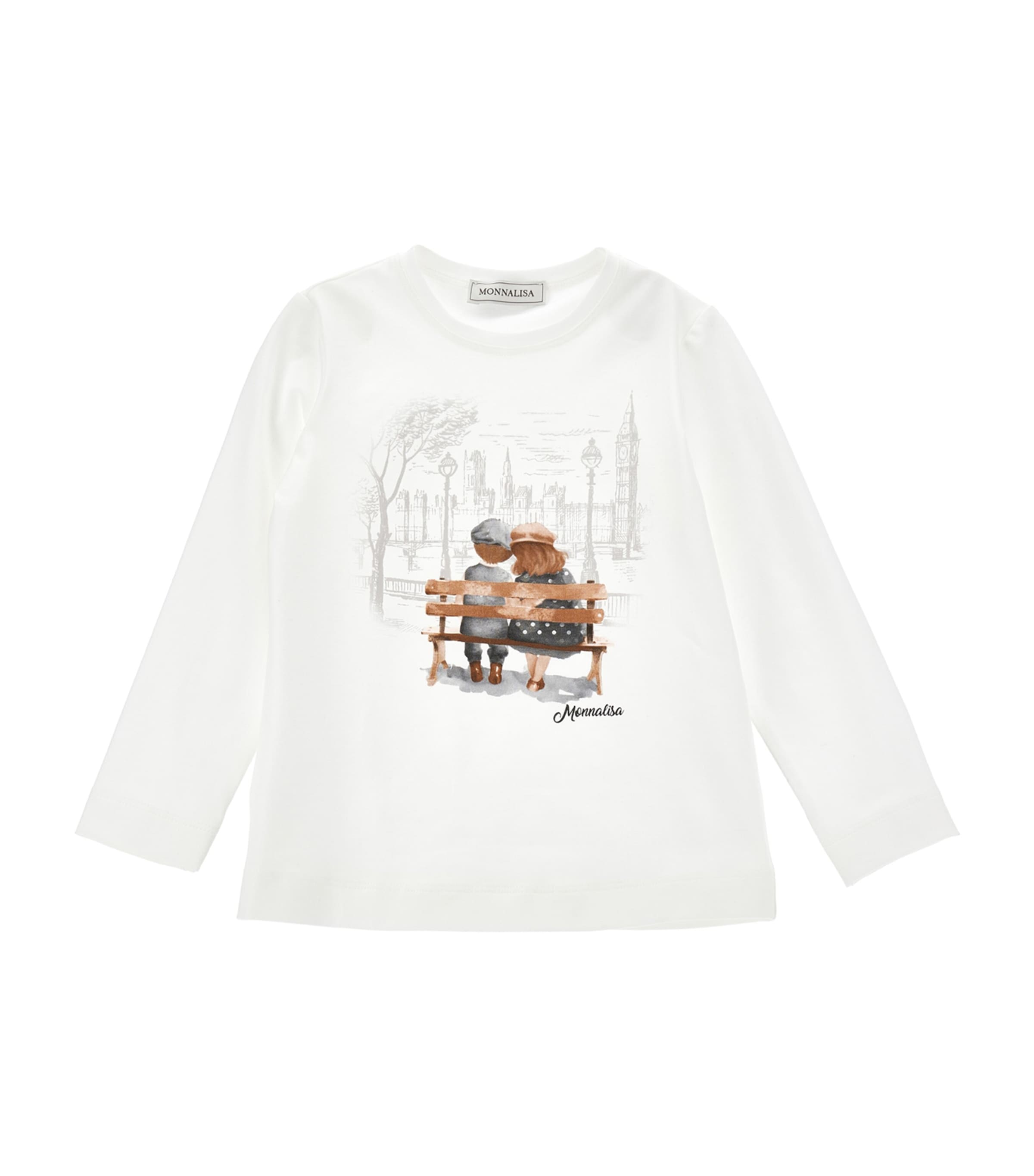 MONNALISA LONG-SLEEVE BEST FRIENDS T-SHIRT 