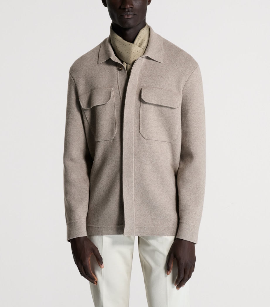 Cotton-Cashmere Shacket 254MID NATURAL Image 4