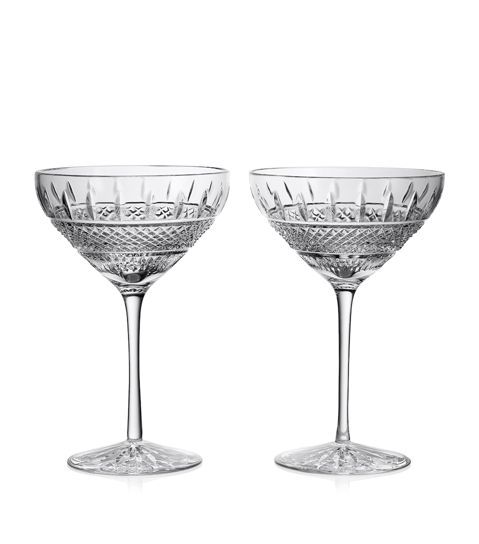 Waterford Set of 2 Irish Lace Martini Glasses (280ml) Clear
