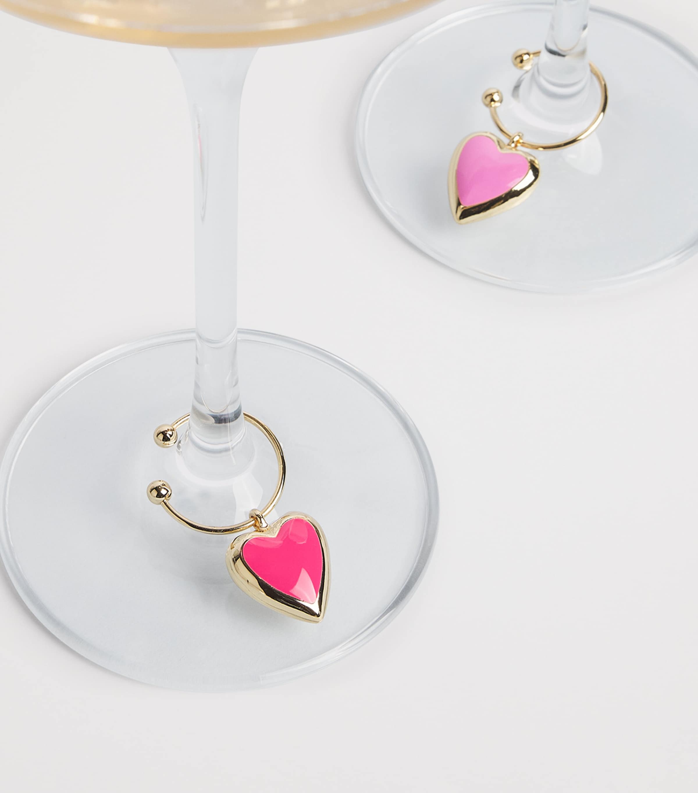Joanna Buchanan Heart Wine Charms (Set of 6) Pink Image 3